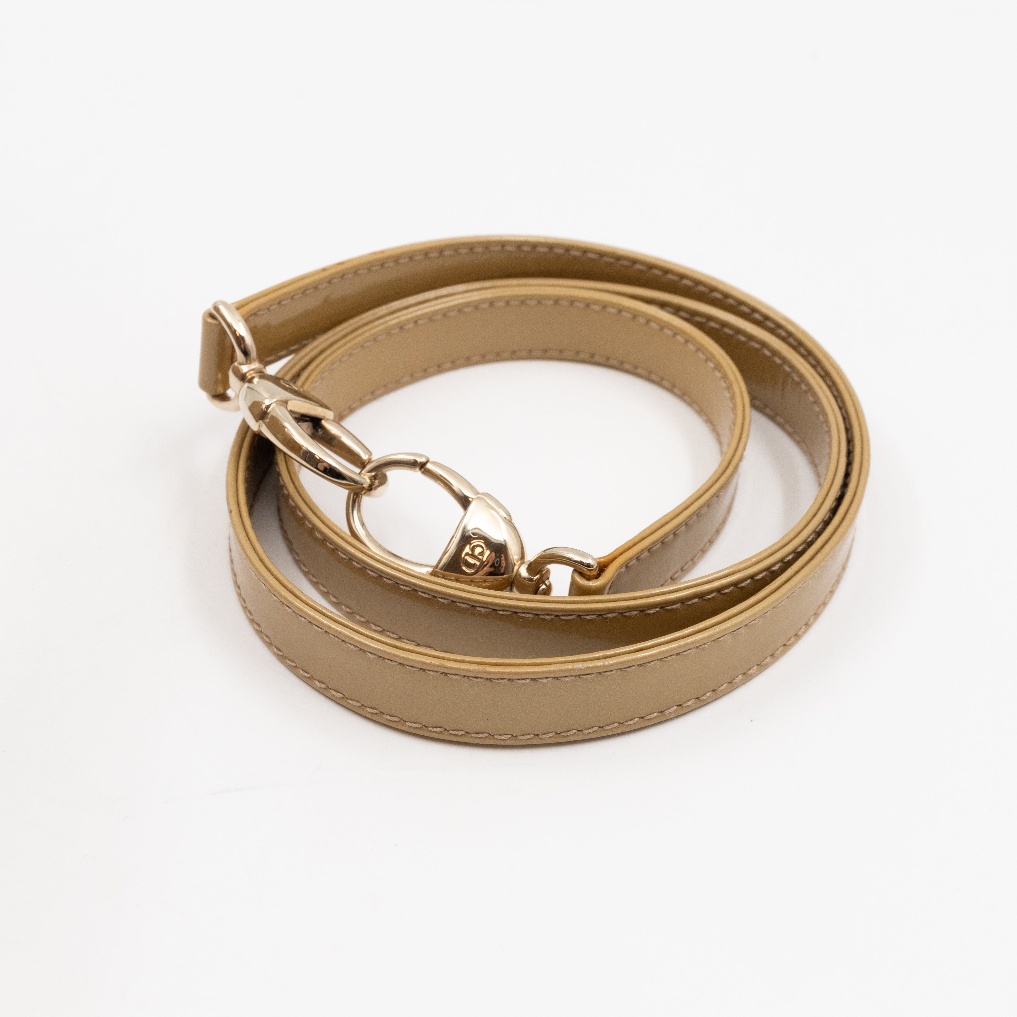 Lady Dior Medium Yellow Patent Leather