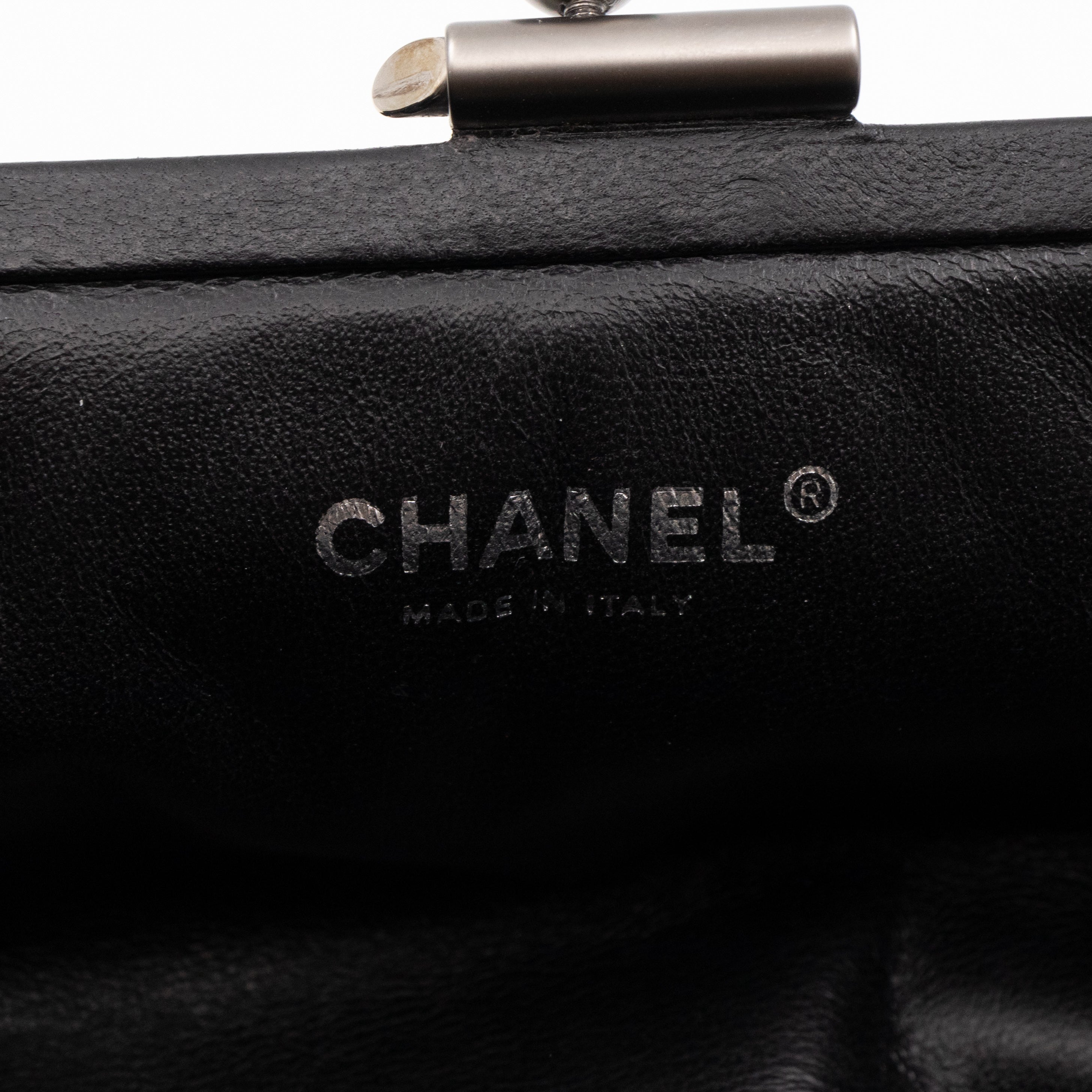 Monte Carlo Clutch Black Leather
