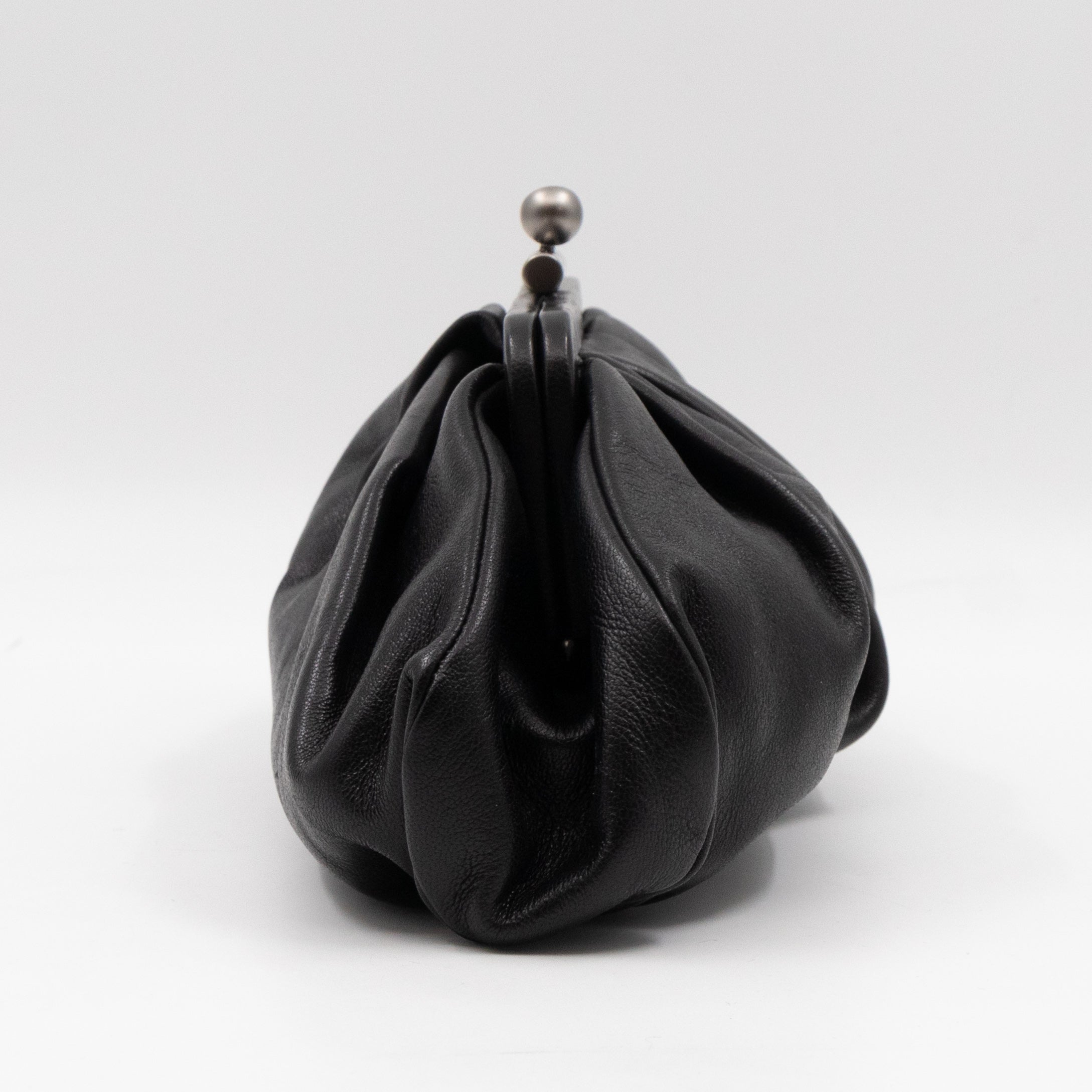 Monte Carlo Clutch Black Leather