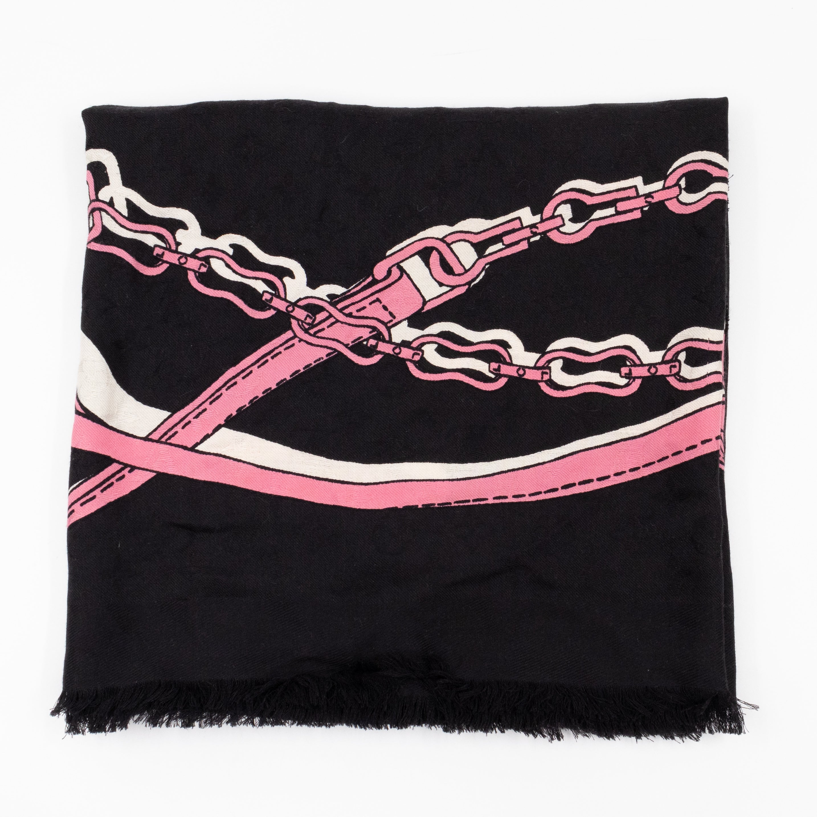 Monogram Shawl Handle Me Black