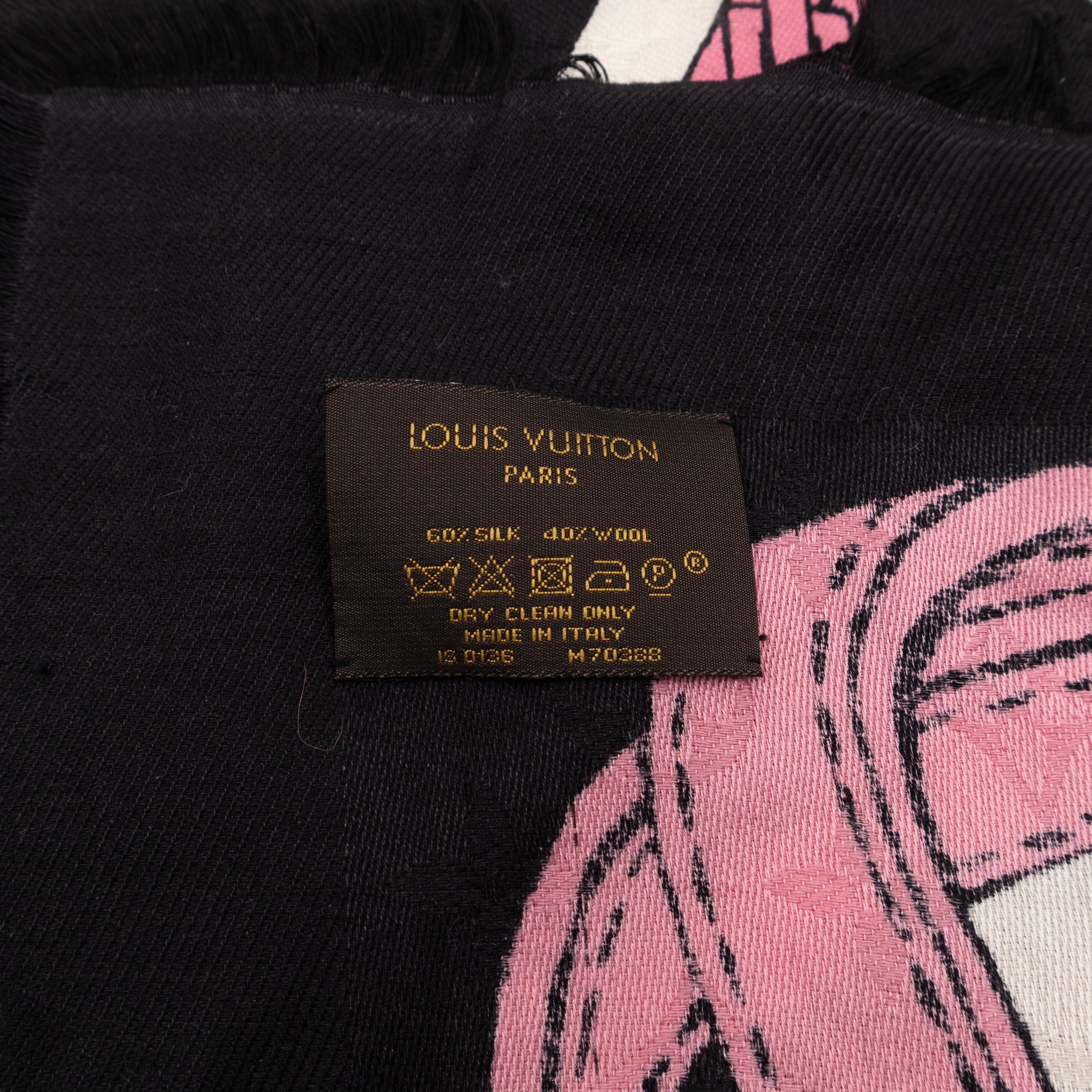 Monogram Shawl Handle Me Black