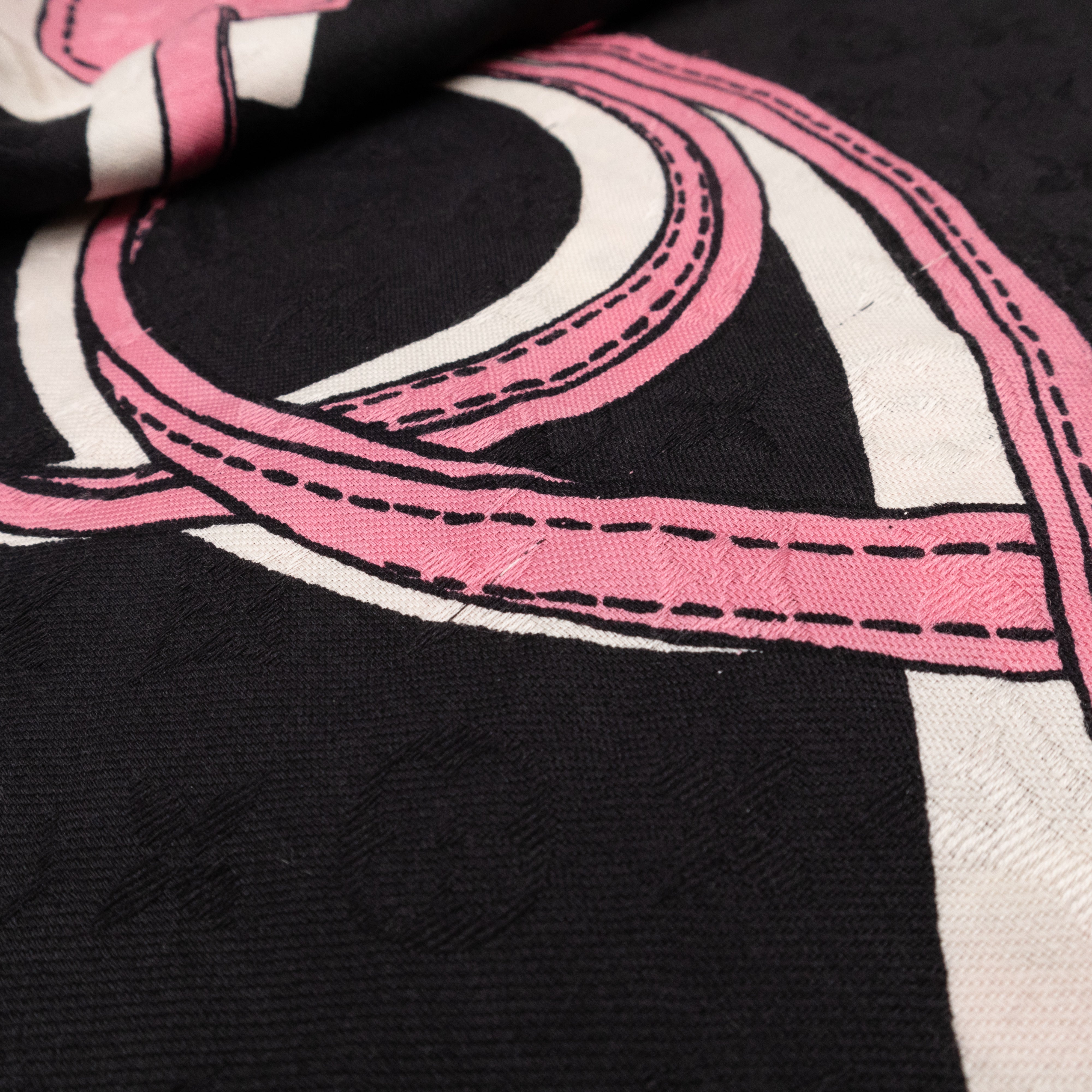 Monogram Shawl Handle Me Black