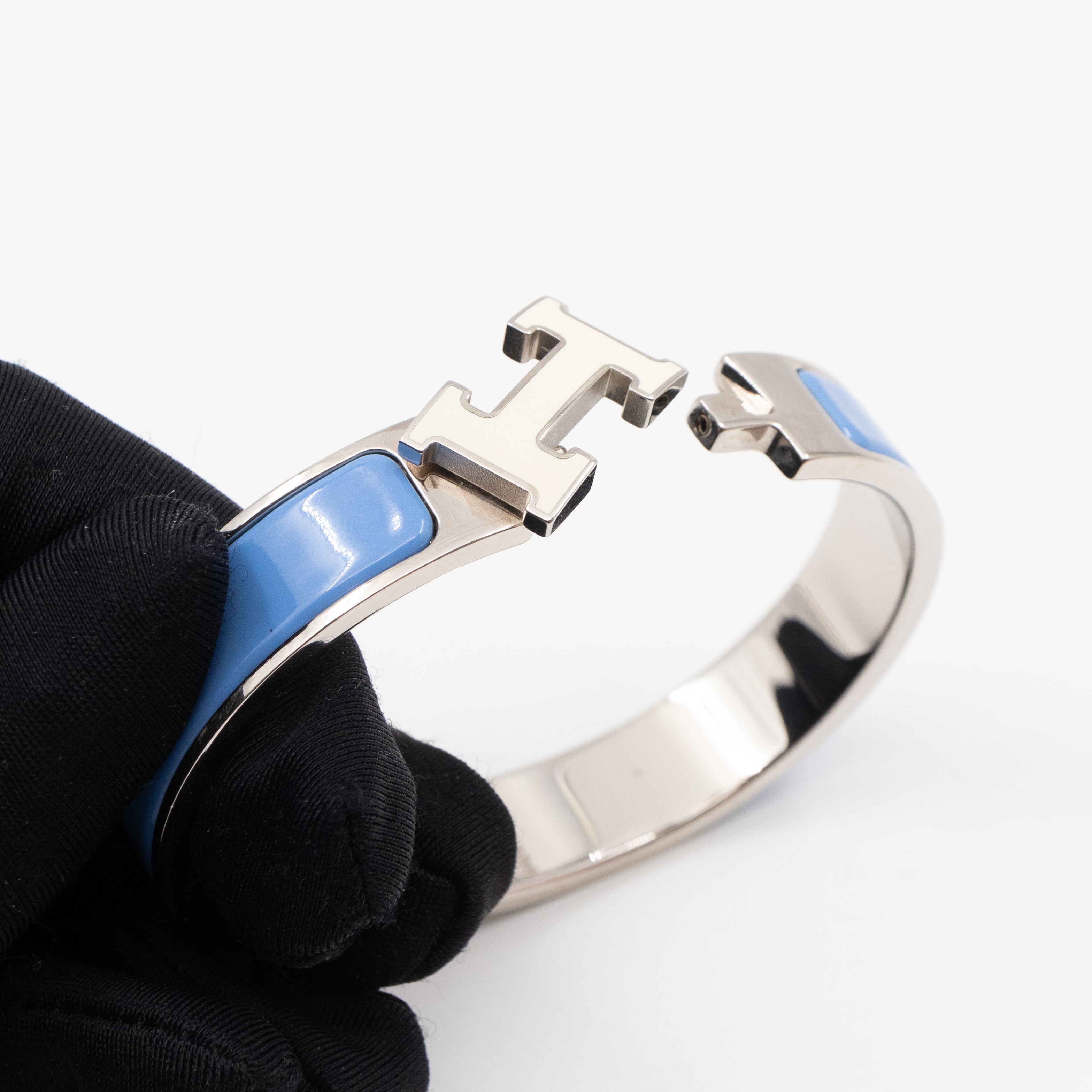 Clic H Bracelet PM Blue White Silver