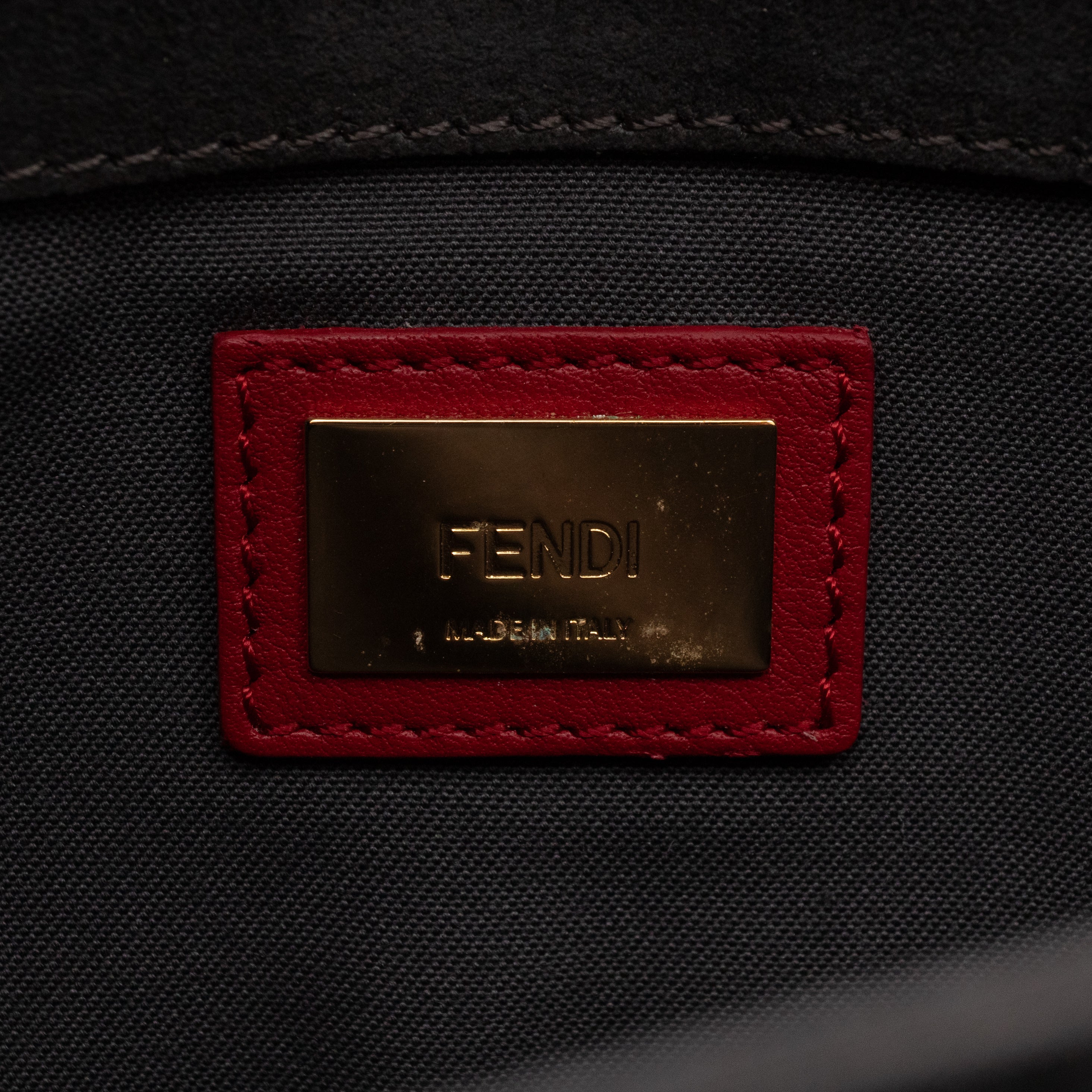 3 Baguette Shoulder Bag Red Leather