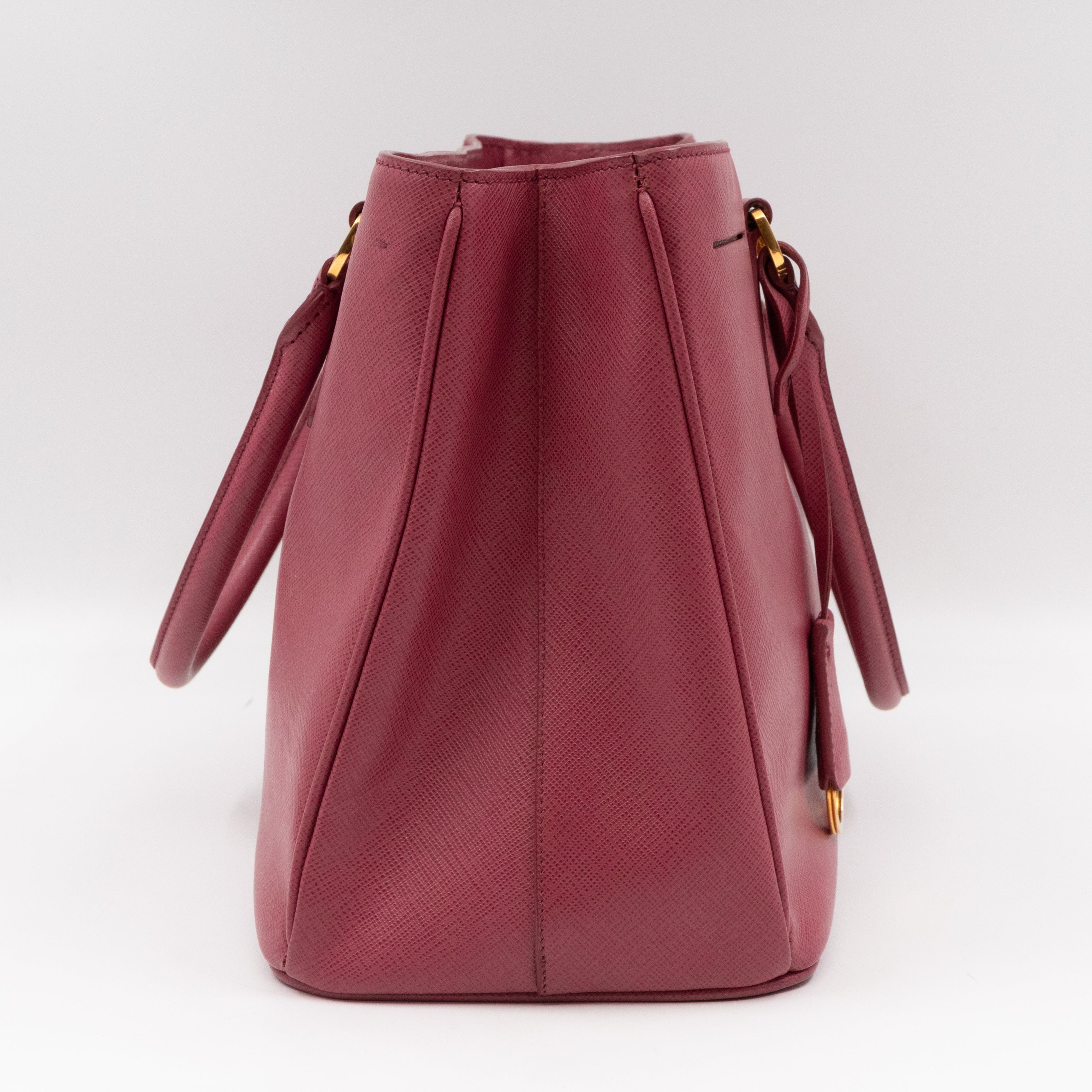 Galleria Medium Single Zip Mauve Saffiano