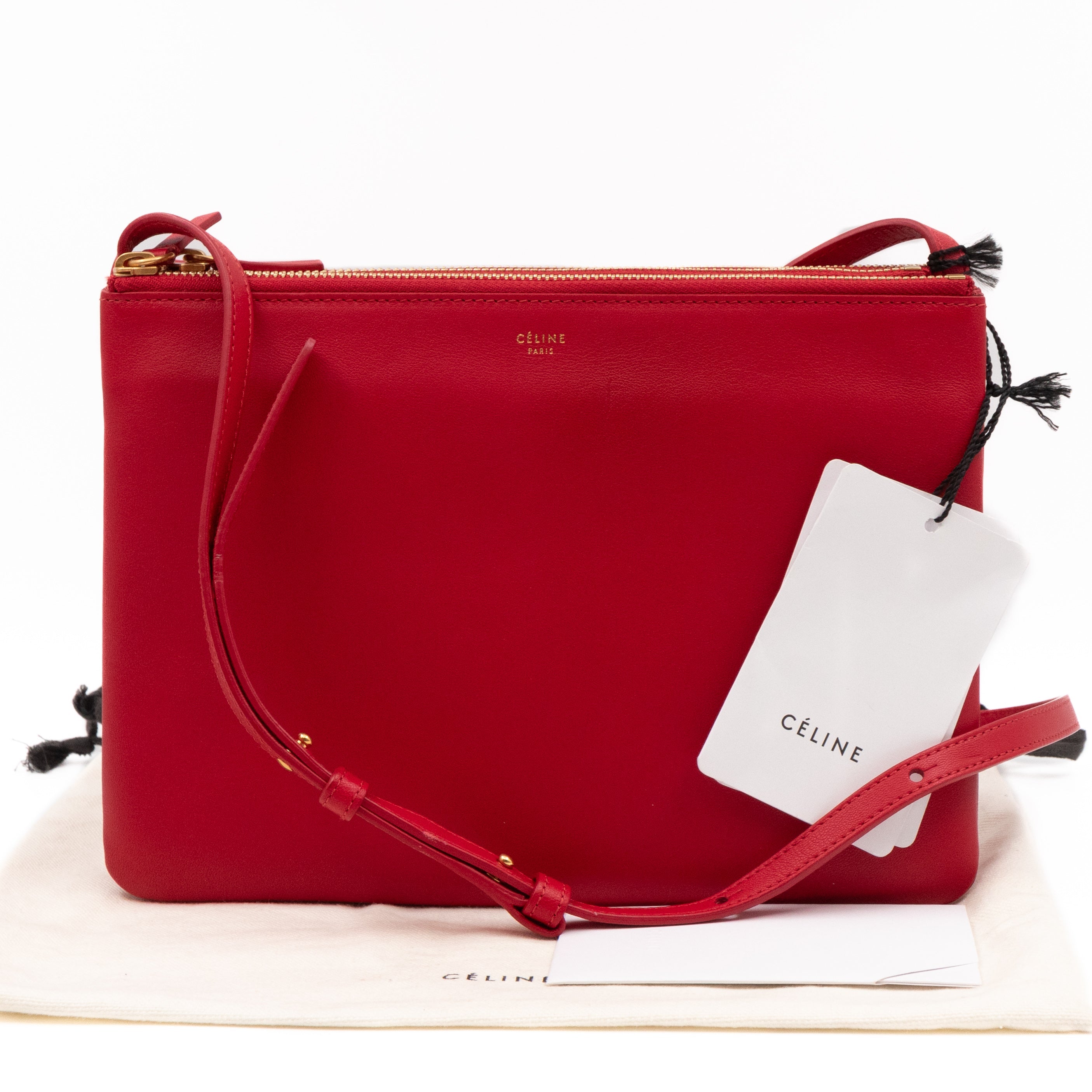 Large Trio Bag Red Leather