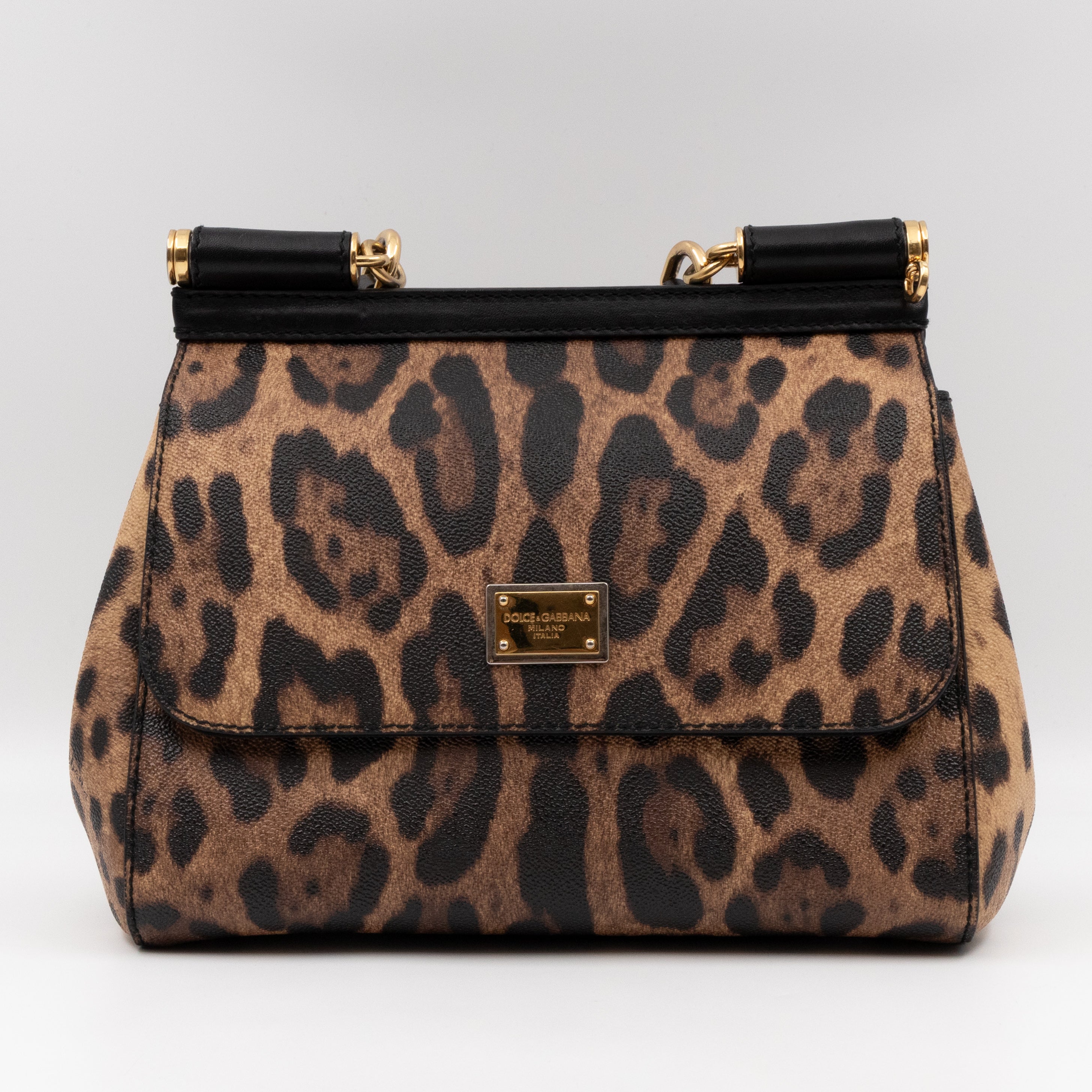 Sicily Medium Dauphine Leather Leopard