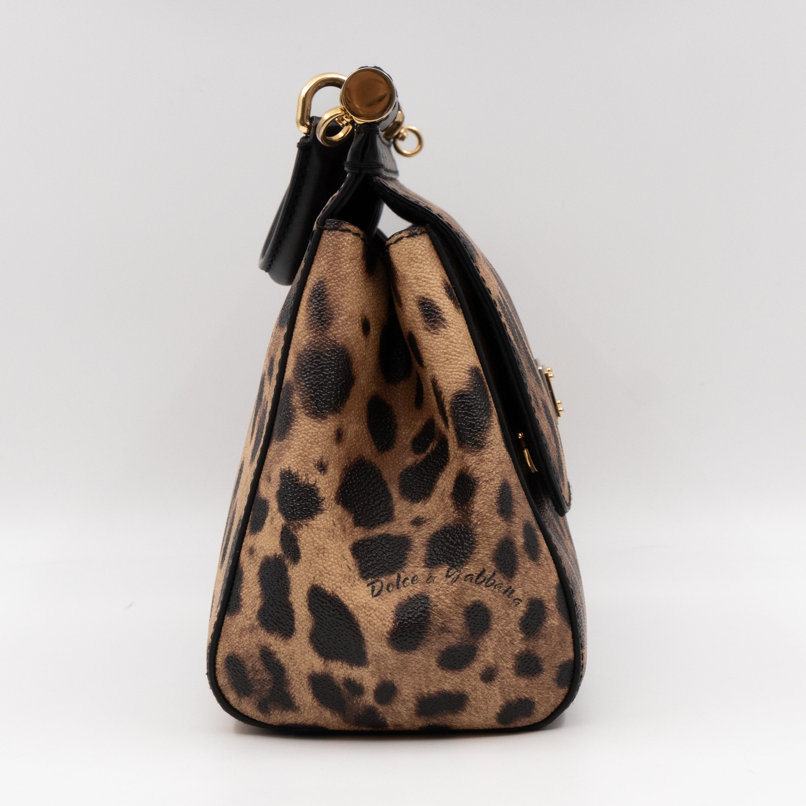 Sicily Medium Dauphine Leather Leopard