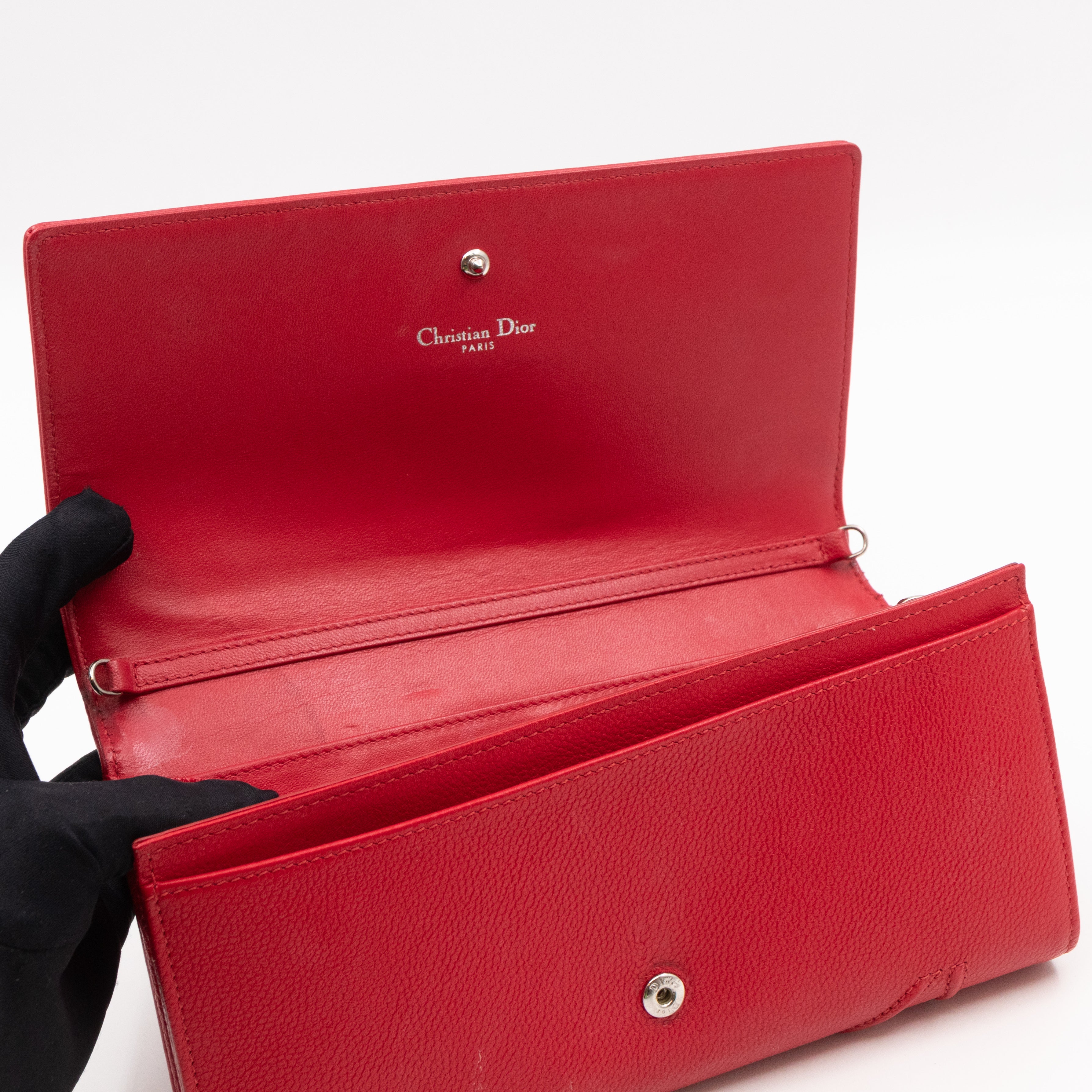 Diorama Croisiere Wallet On Chain Red Leather