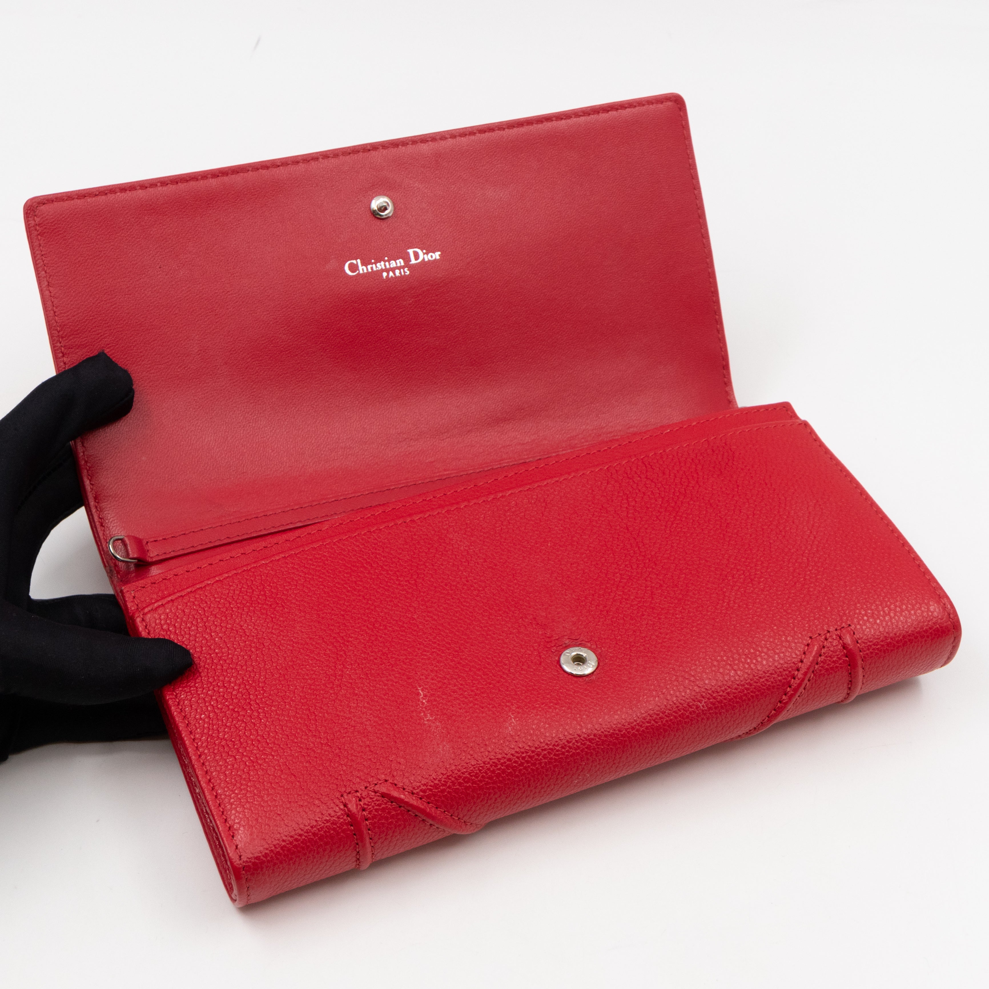 Diorama Croisiere Wallet On Chain Red Leather