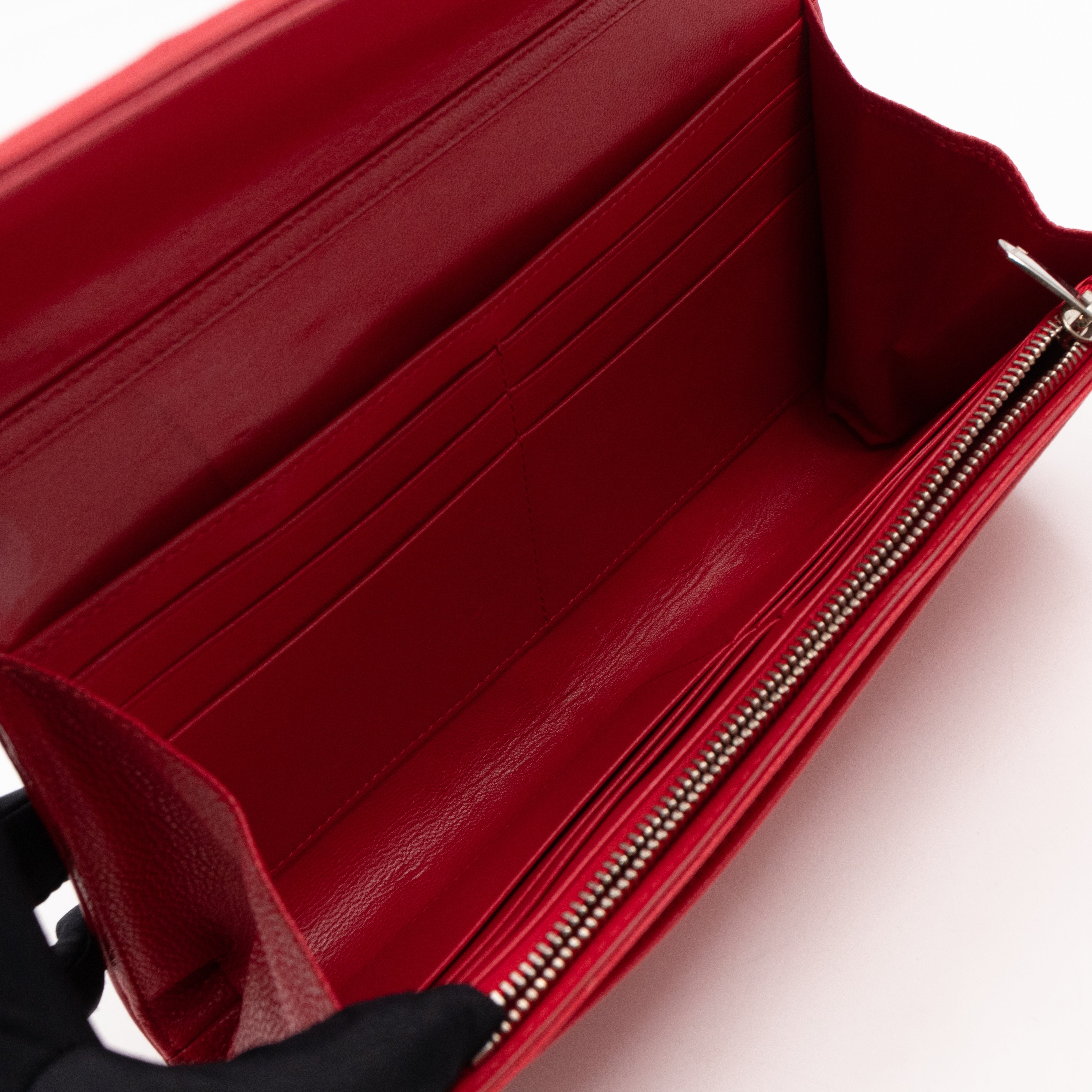 Diorama Croisiere Wallet On Chain Red Leather