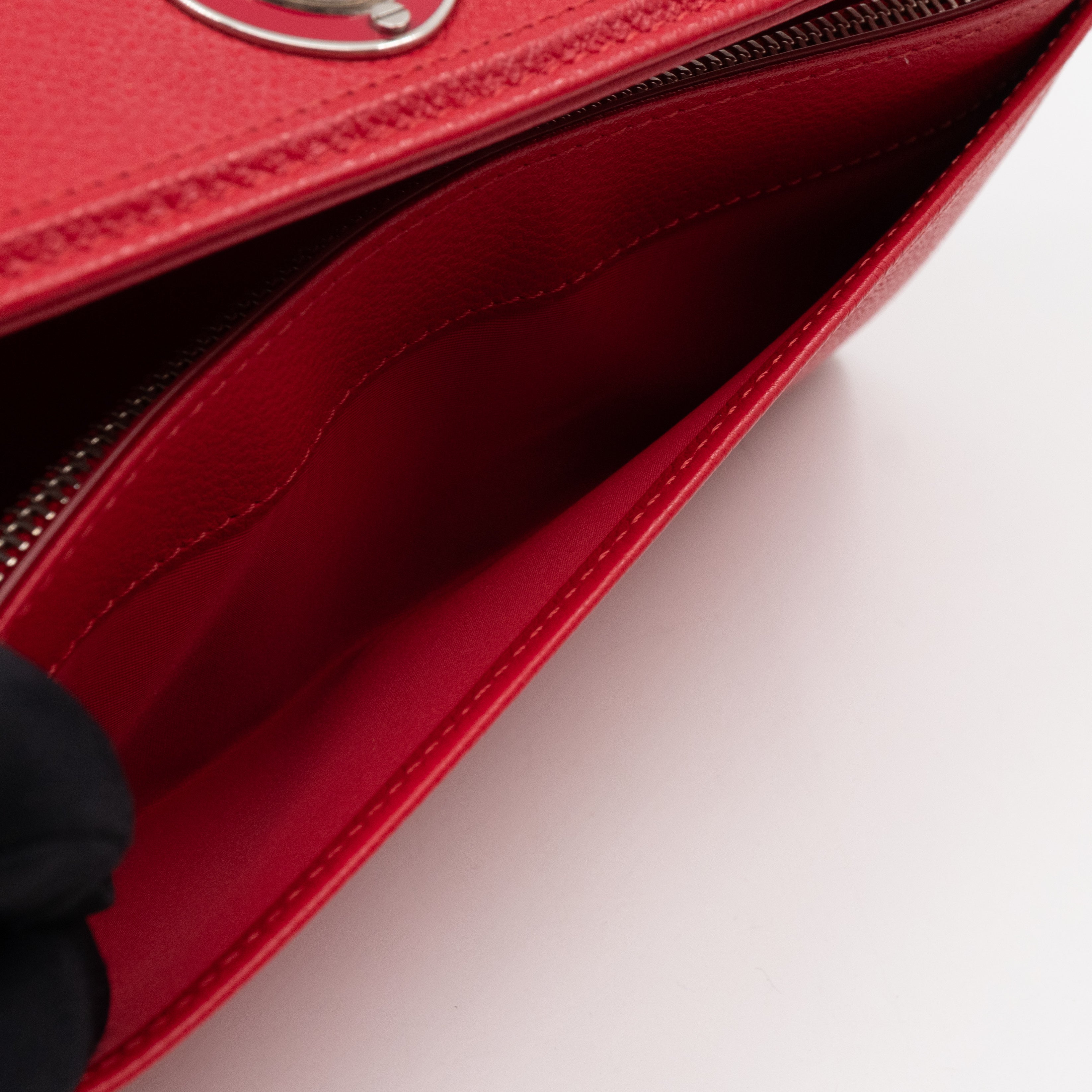 Diorama Croisiere Wallet On Chain Red Leather