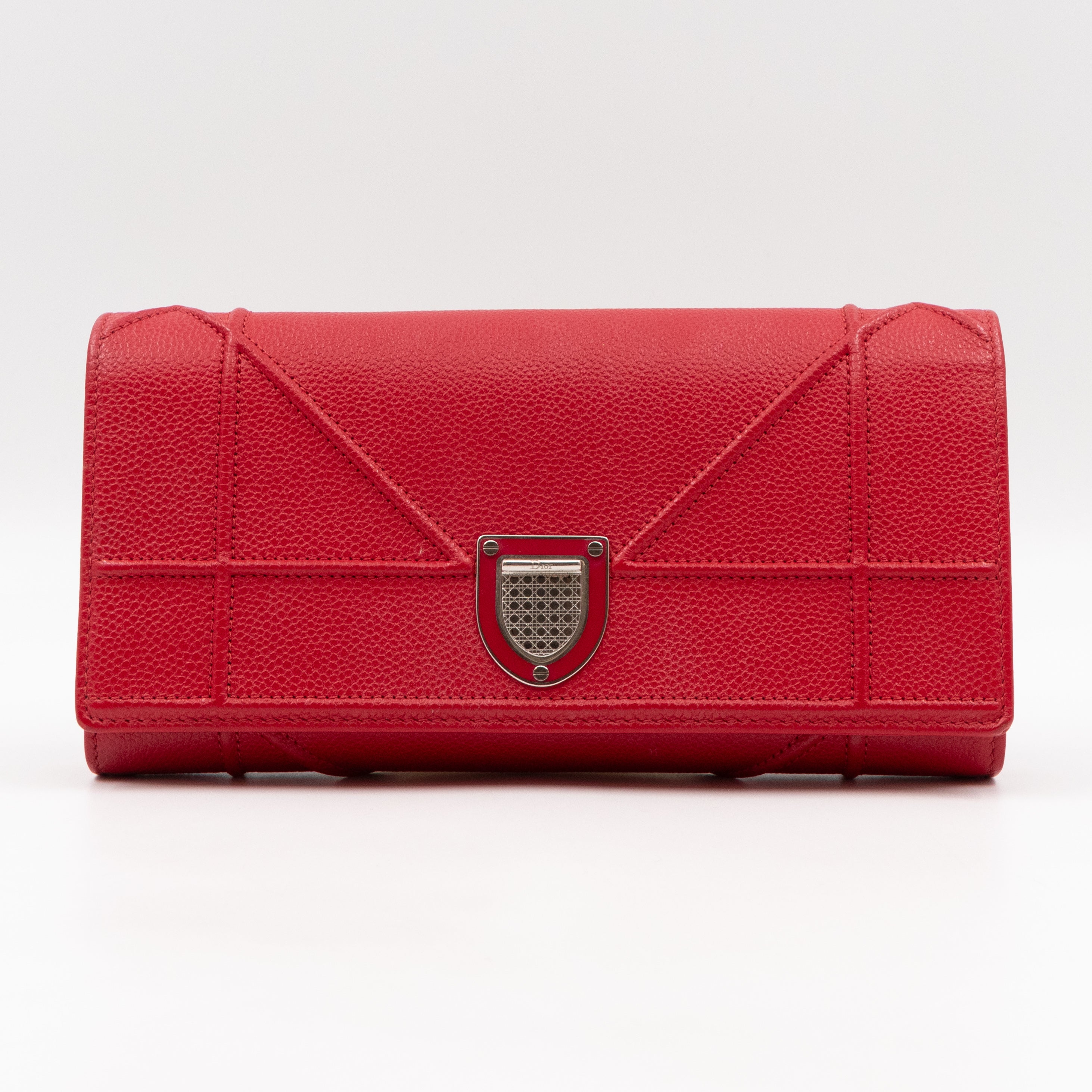 Diorama Croisiere Wallet On Chain Red Leather
