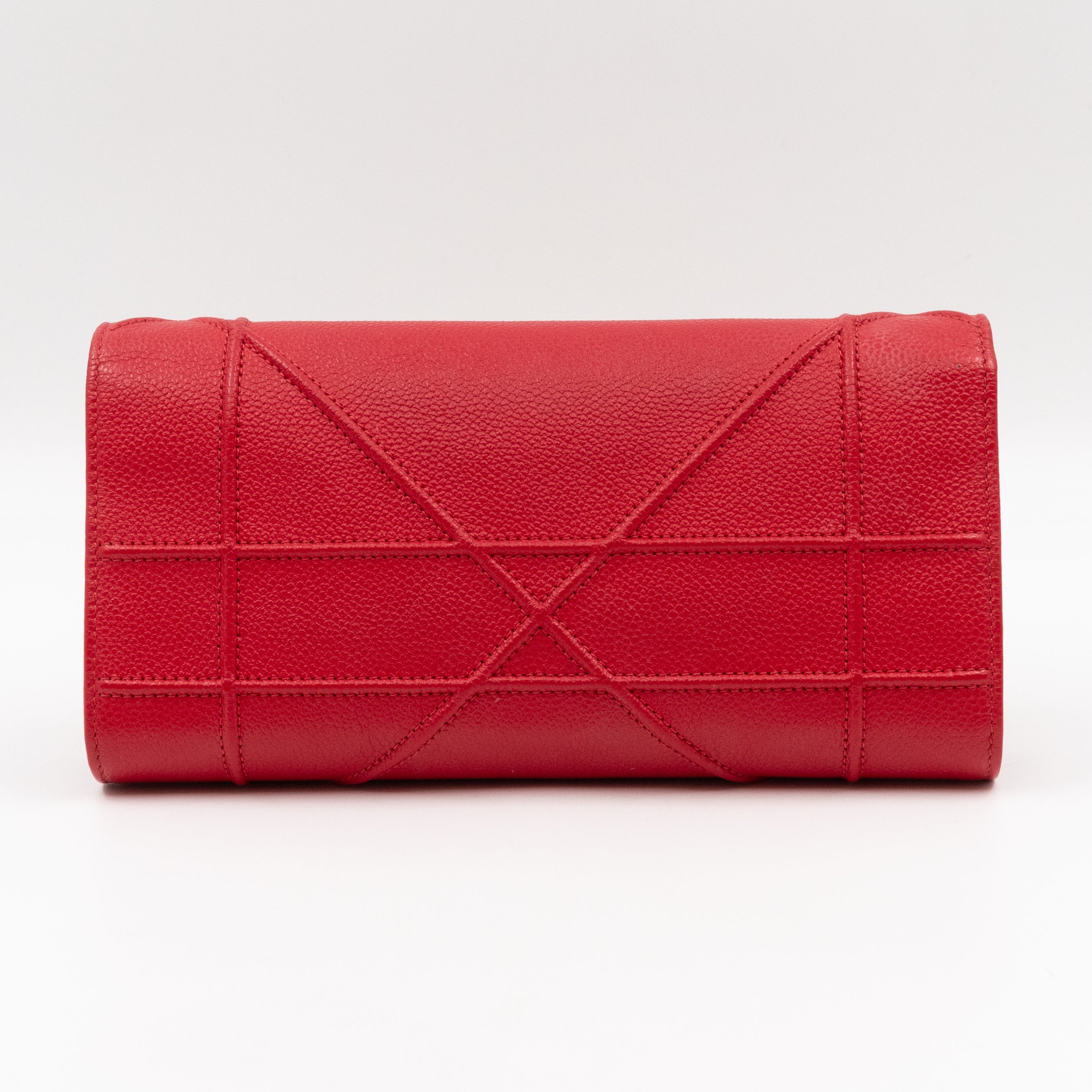 Diorama Croisiere Wallet On Chain Red Leather