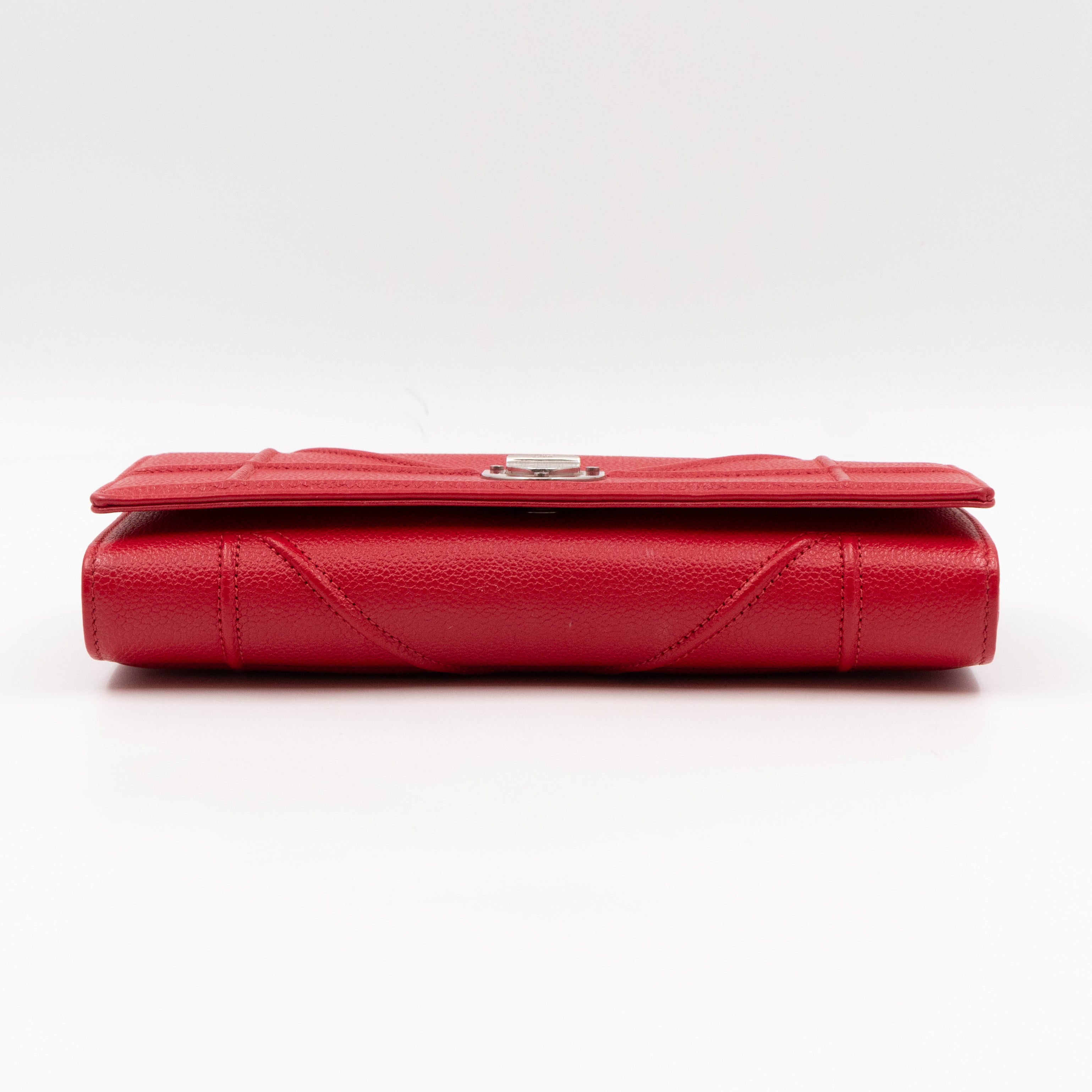Diorama Croisiere Wallet On Chain Red Leather