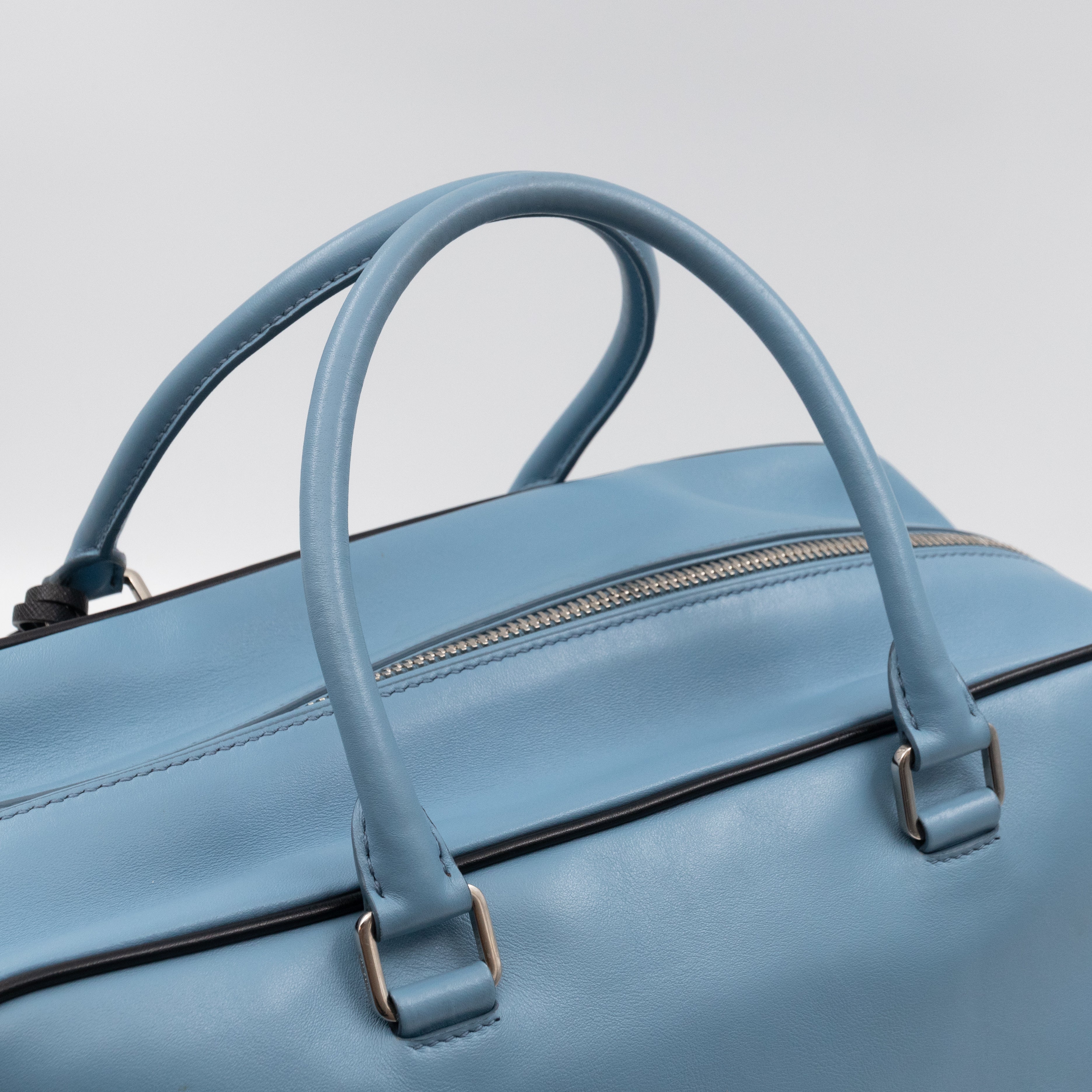 Duffle James Jean Large Blue Leather