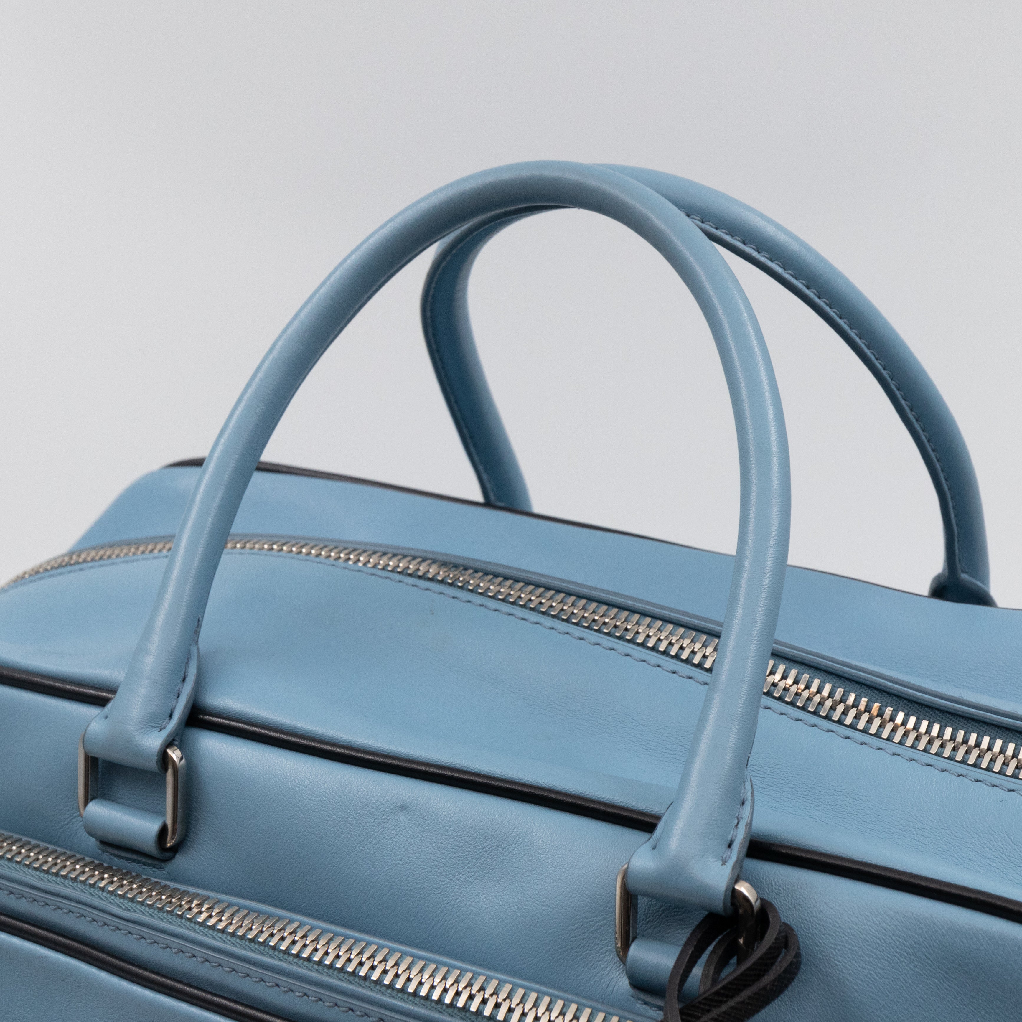 Duffle James Jean Large Blue Leather