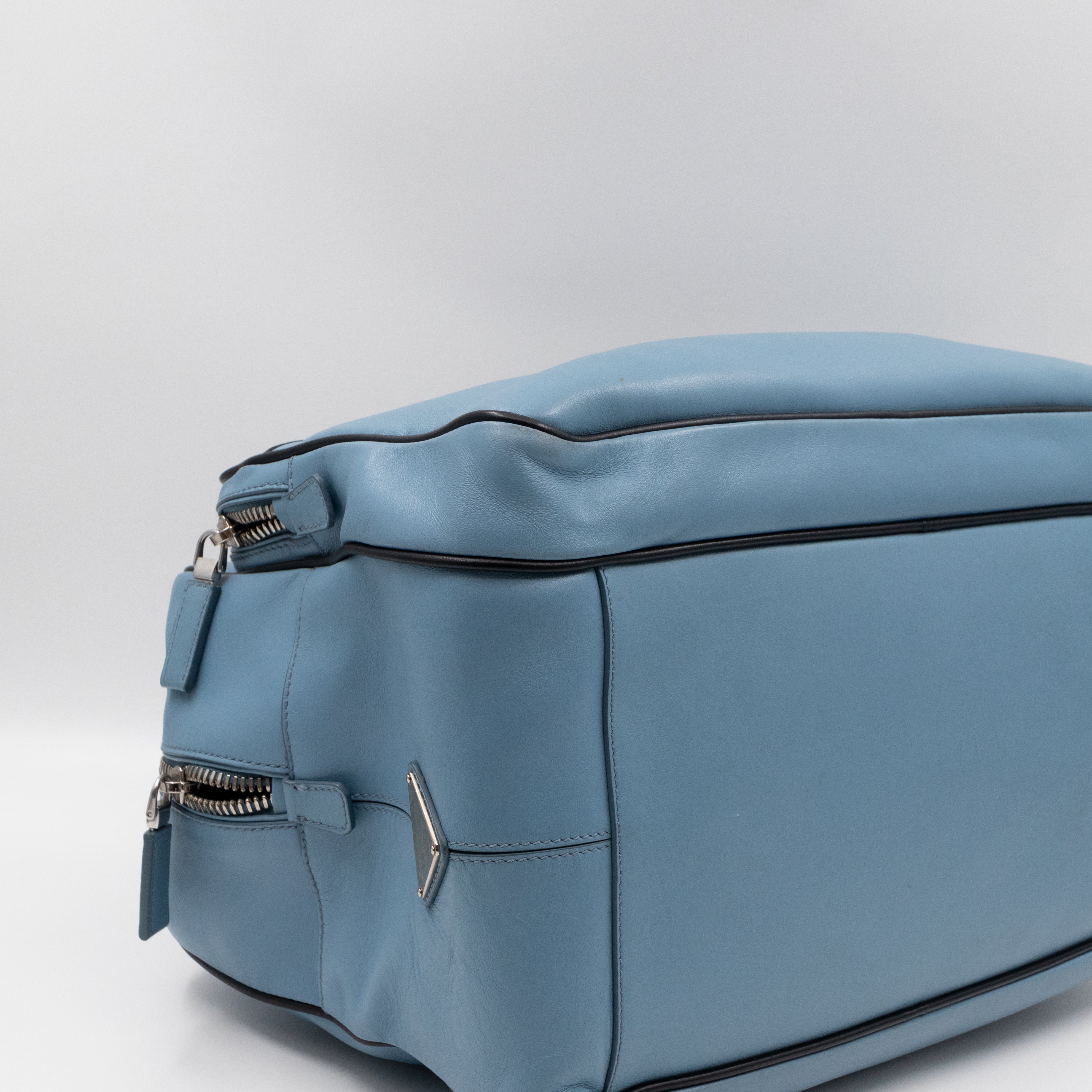 Duffle James Jean Large Blue Leather