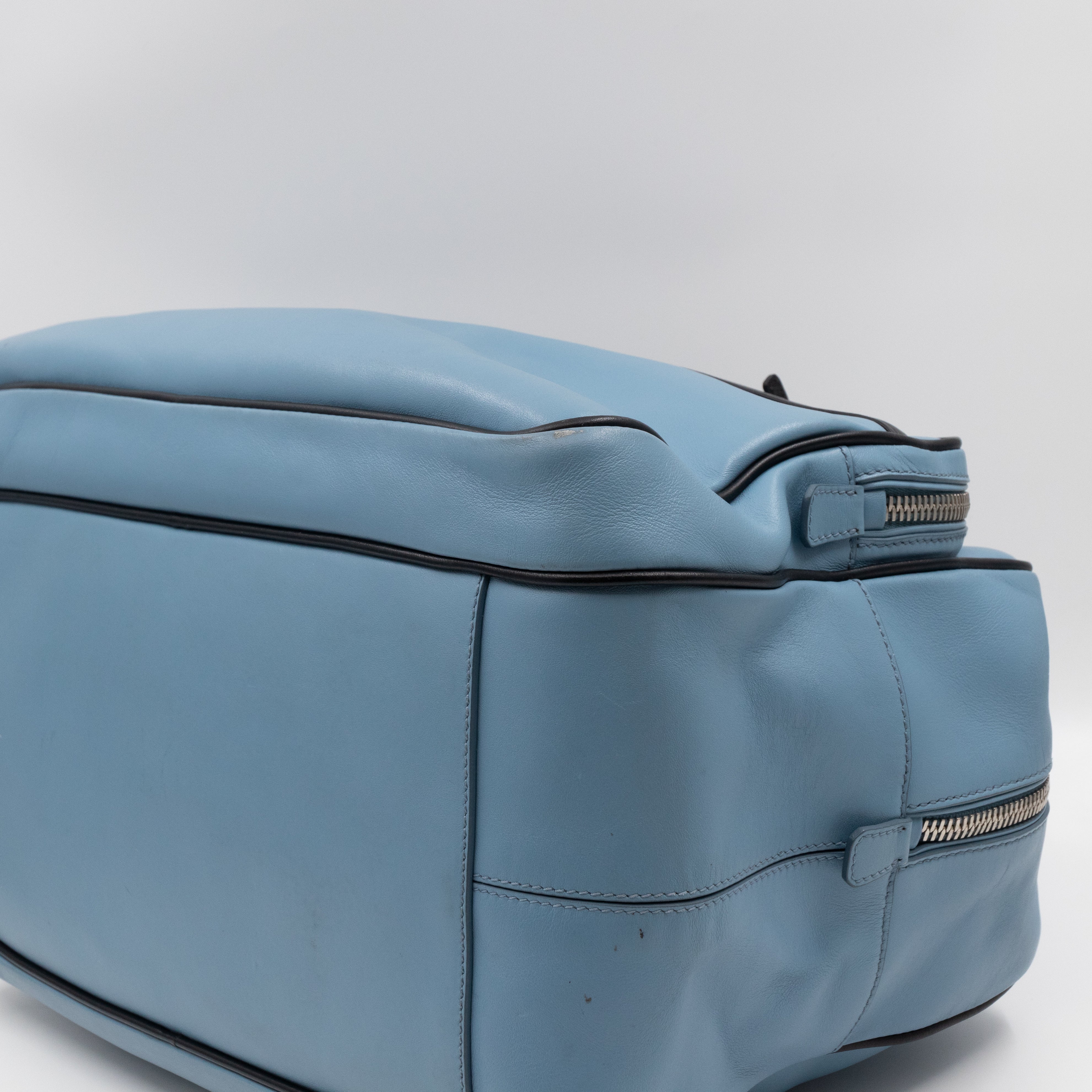 Duffle James Jean Large Blue Leather