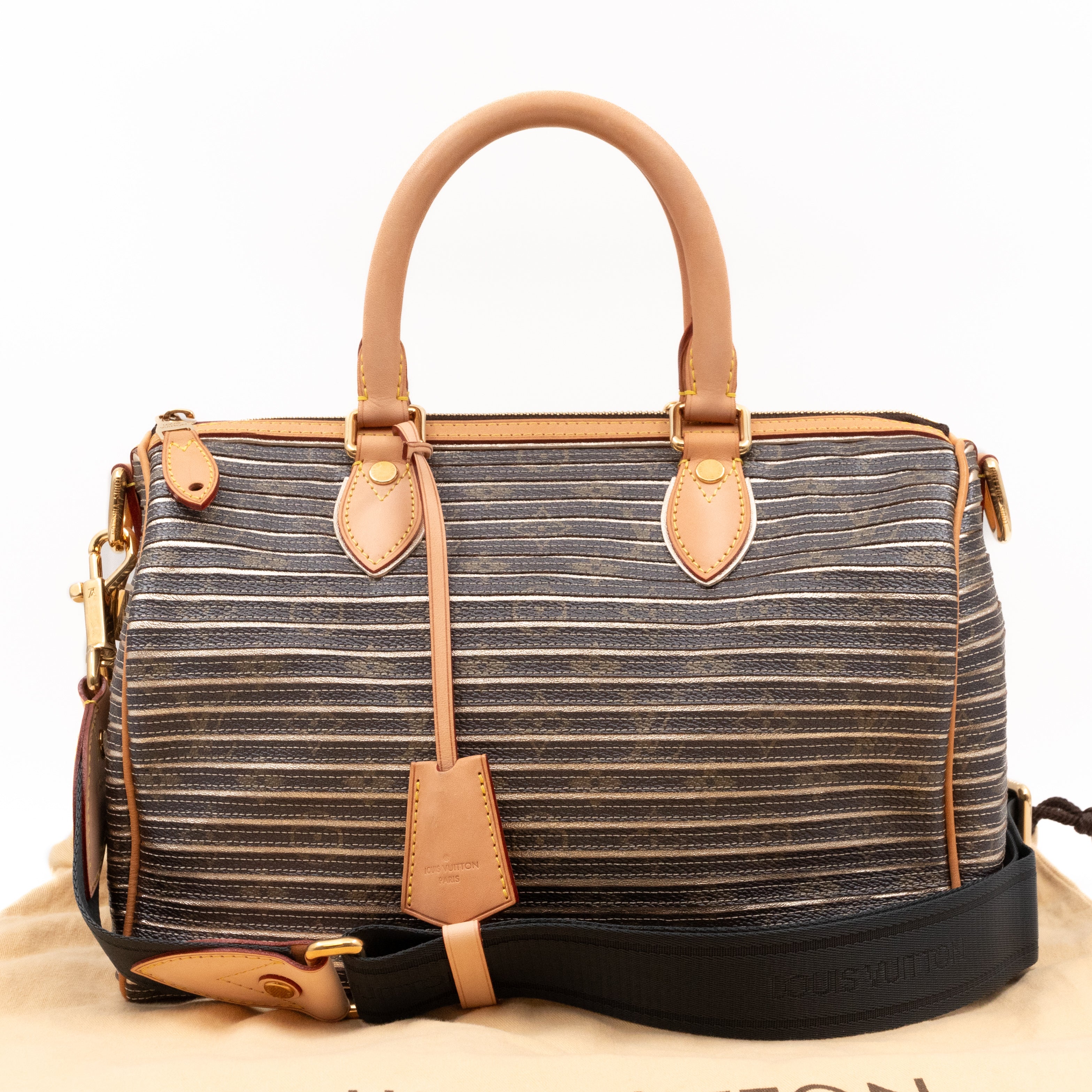 Speedy 30 Bandouliere Monogram Eden Argent