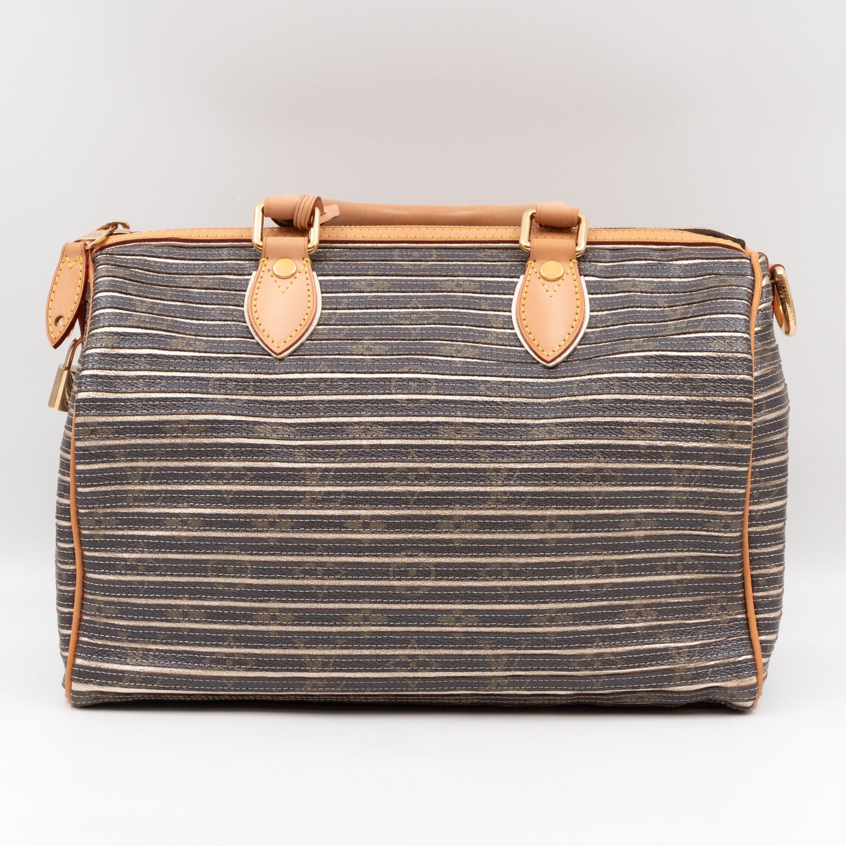 Speedy 30 Bandouliere Monogram Eden Argent