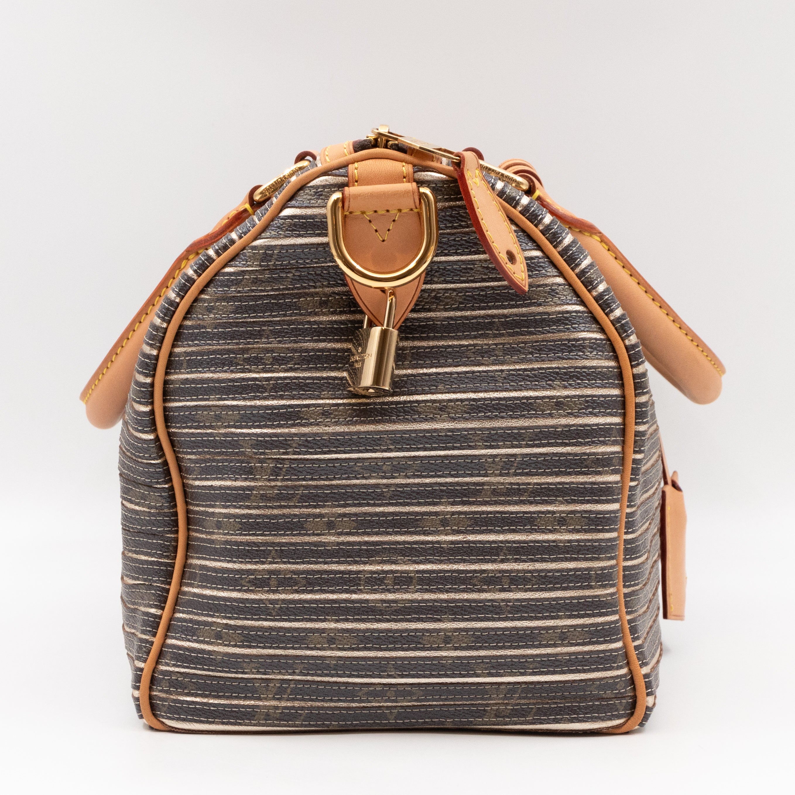 Speedy 30 Bandouliere Monogram Eden Argent