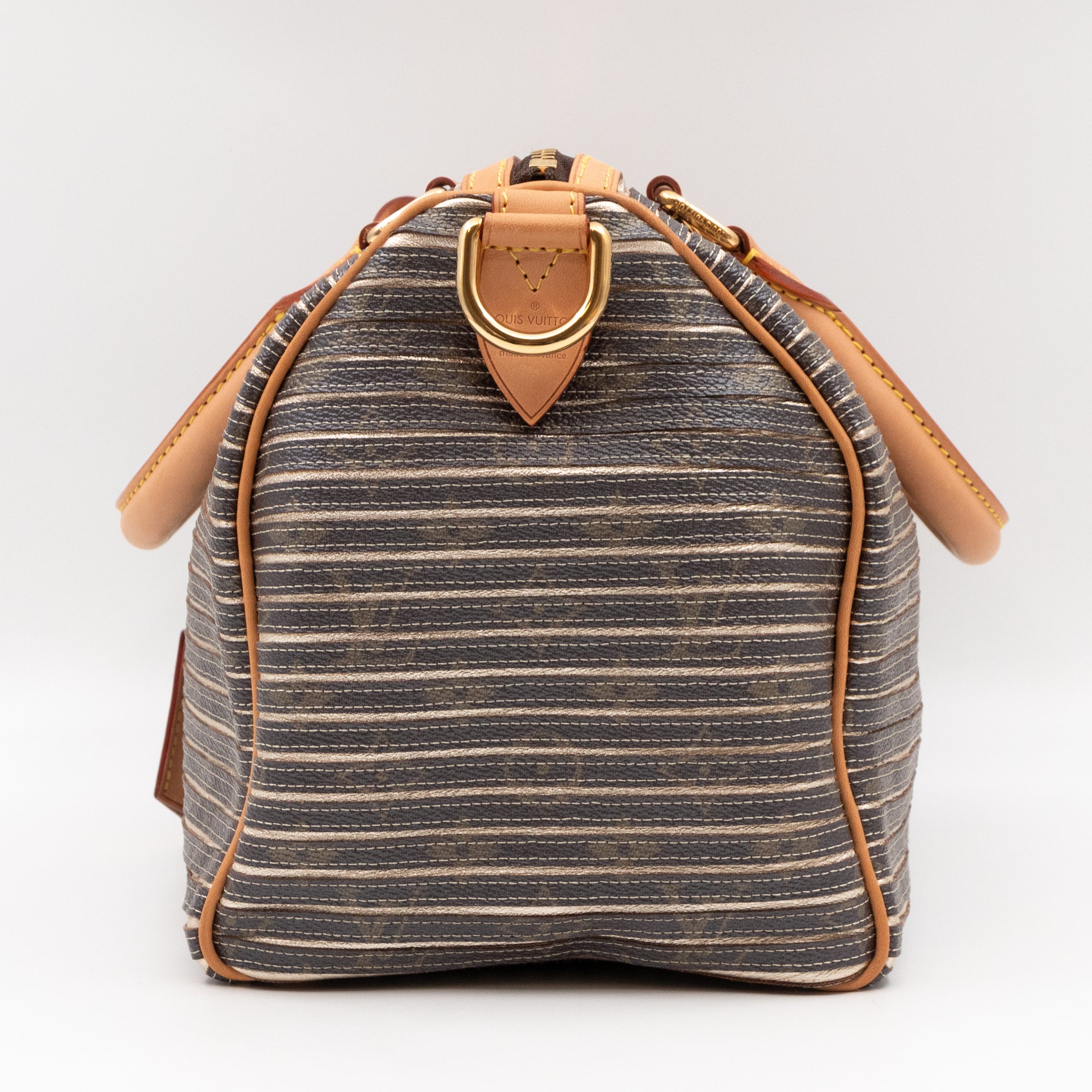 Speedy 30 Bandouliere Monogram Eden Argent