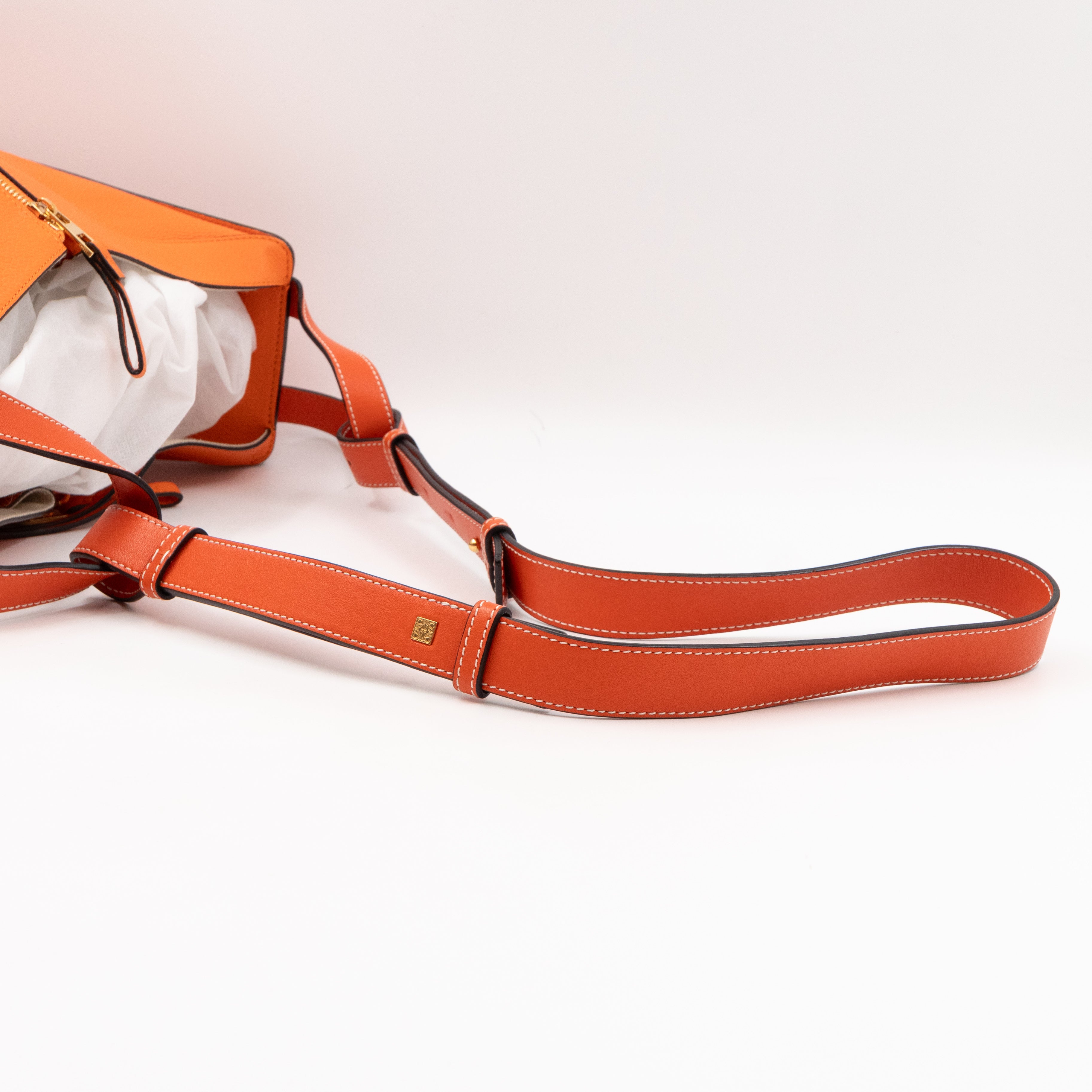 Small Hammock Bag Orange Leather