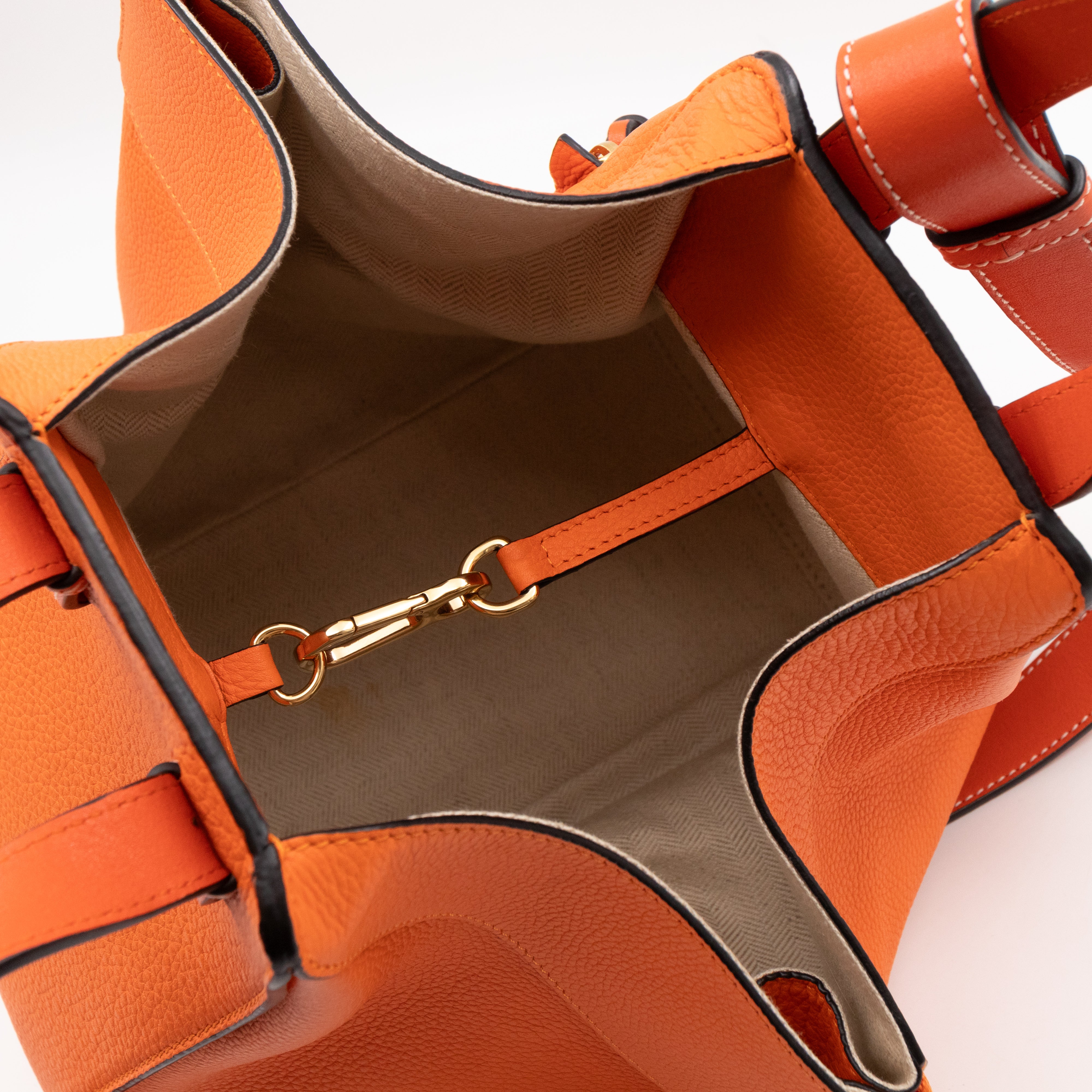 Small Hammock Bag Orange Leather