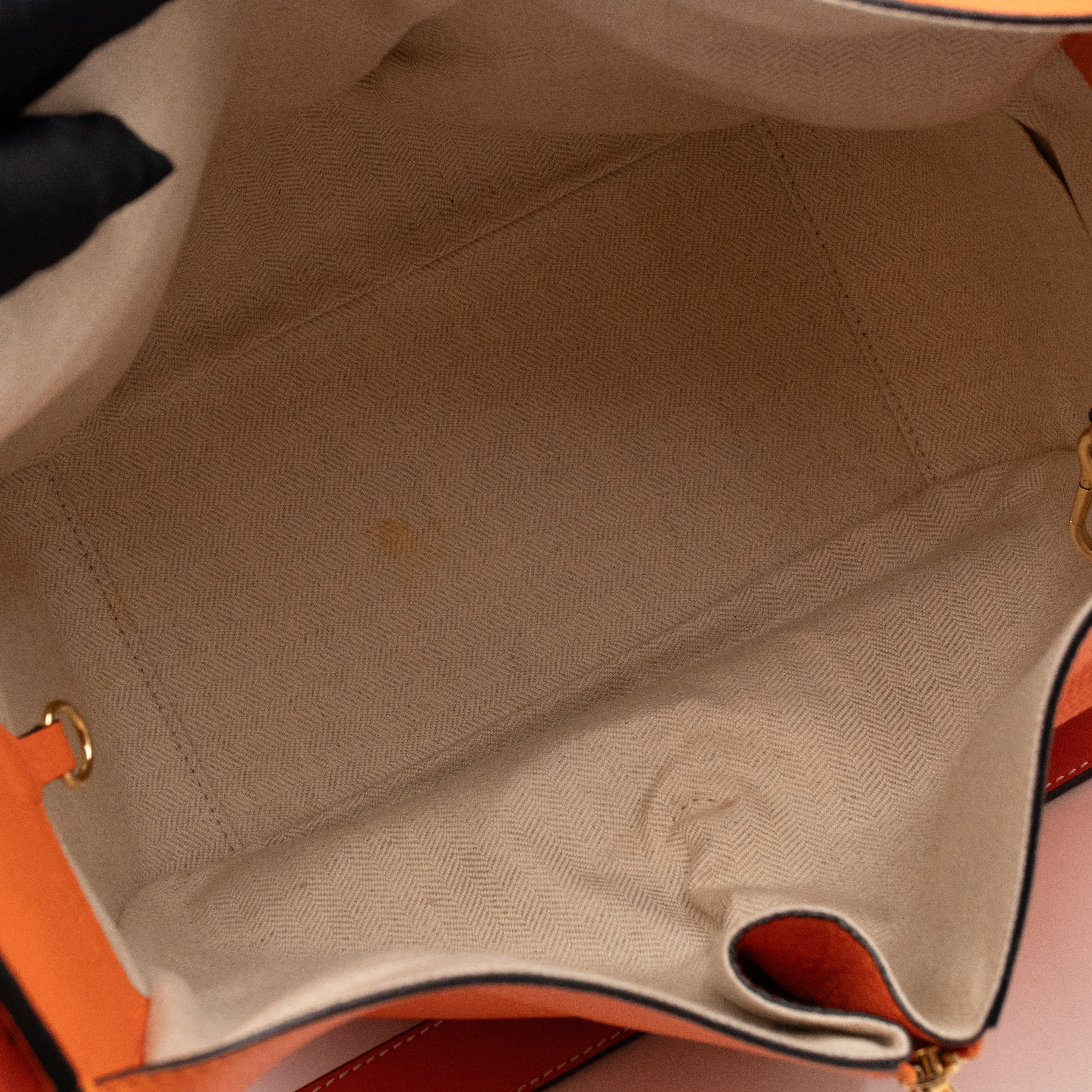 Small Hammock Bag Orange Leather