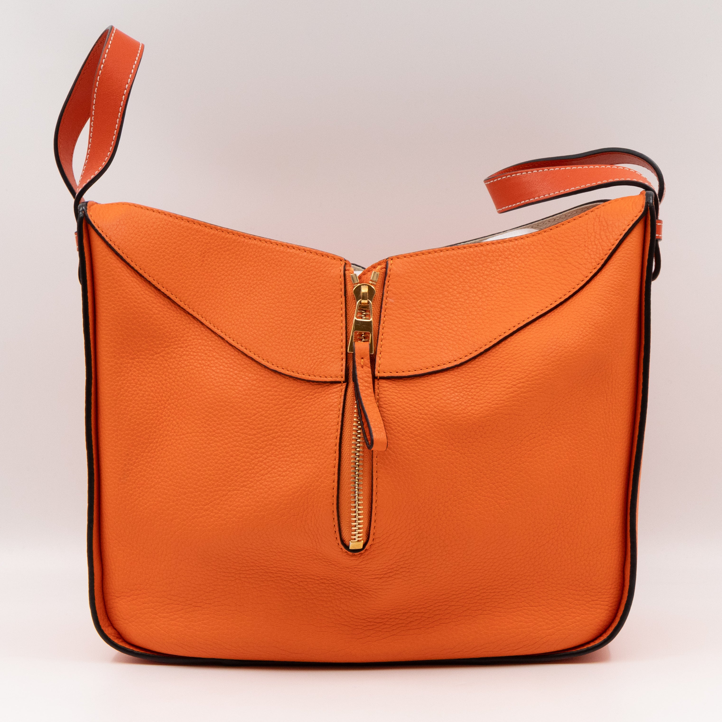 Small Hammock Bag Orange Leather