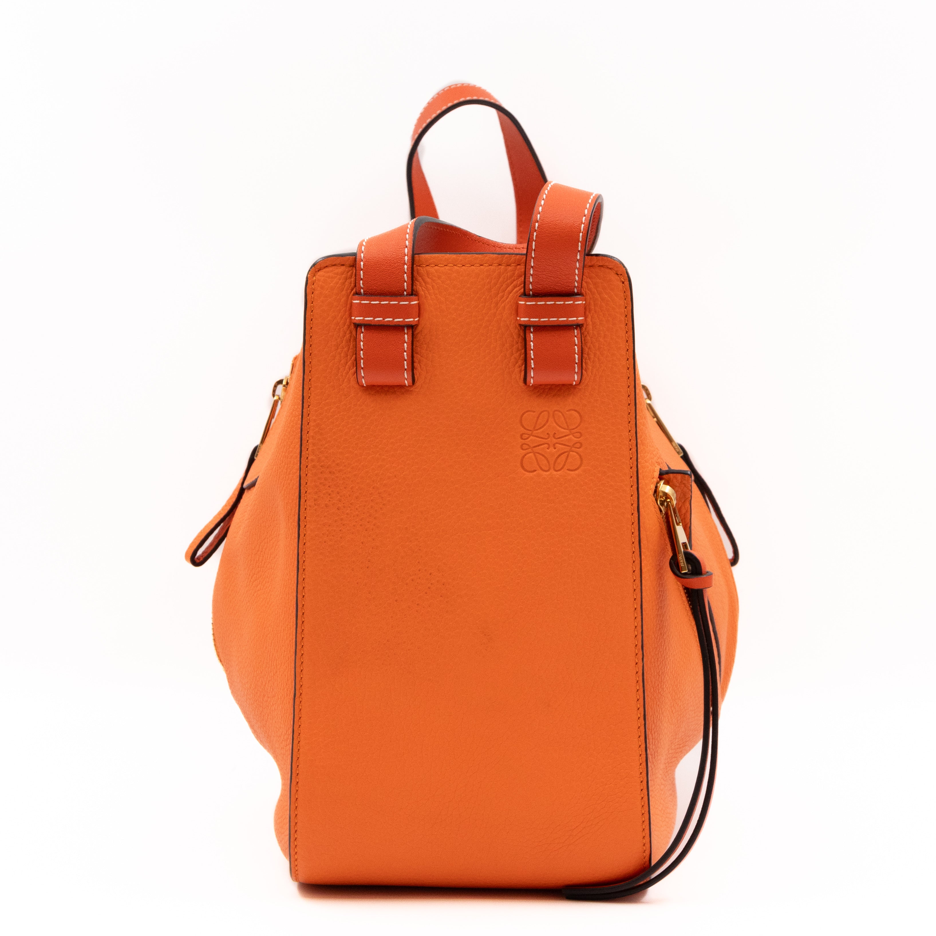 Small Hammock Bag Orange Leather