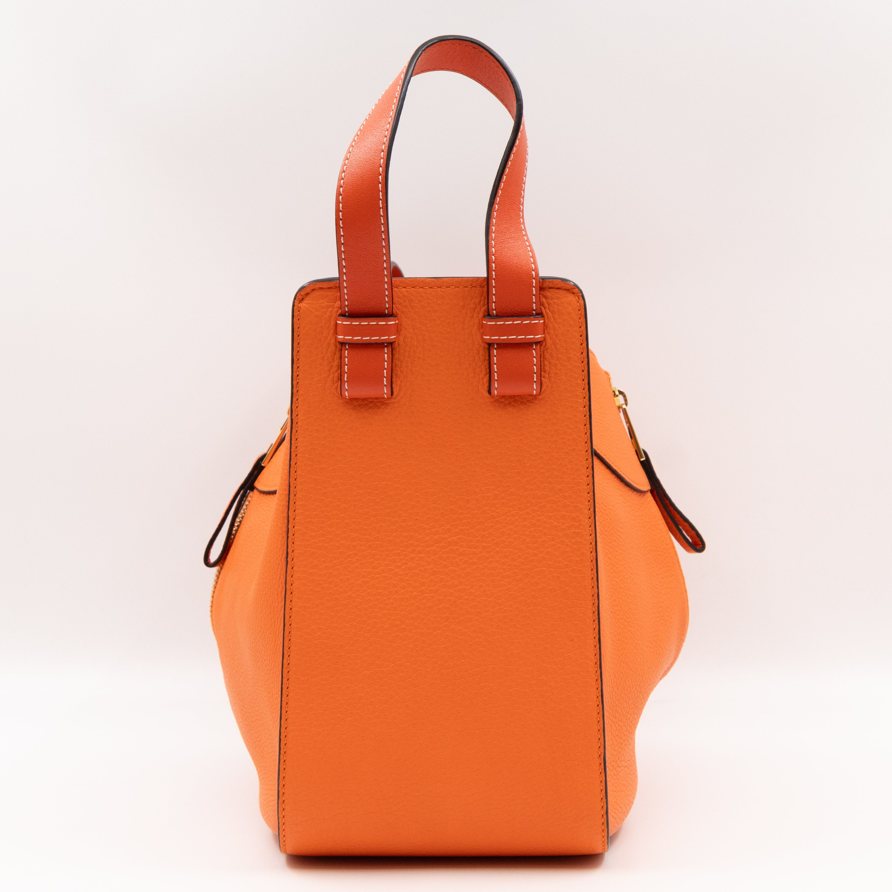 Small Hammock Bag Orange Leather