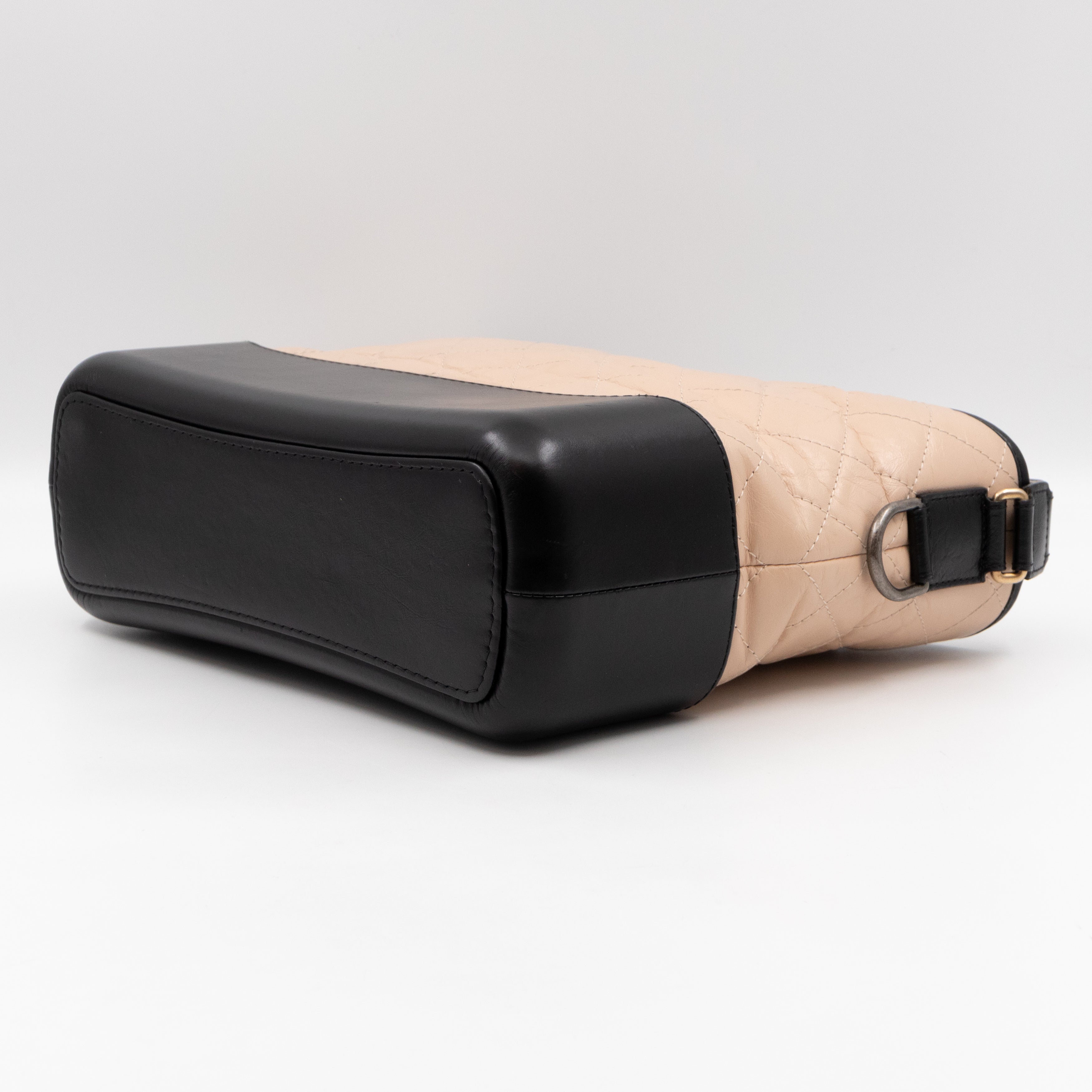 Gabrielle Hobo Large Beige Calfskin Leather