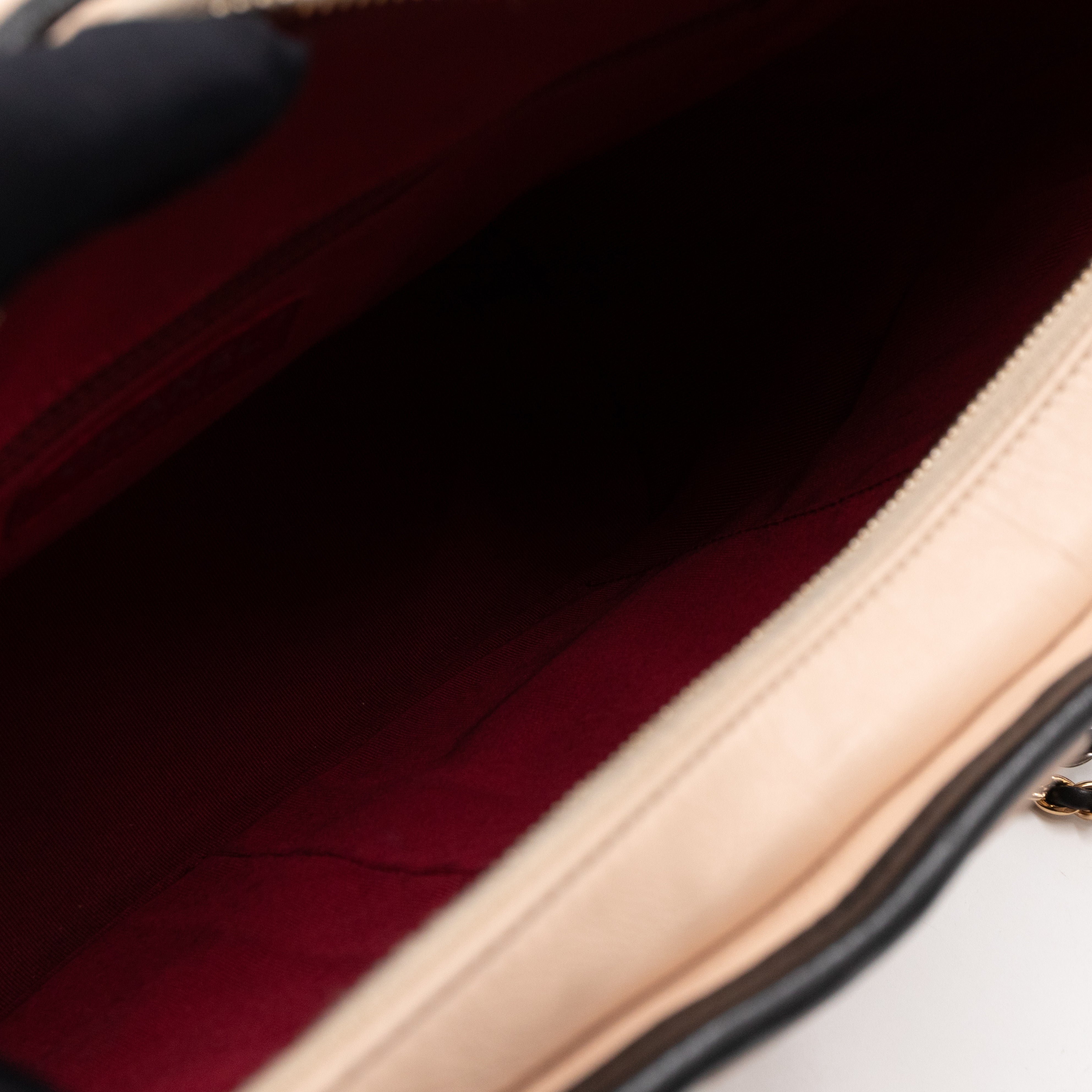 Gabrielle Hobo Large Beige Calfskin Leather