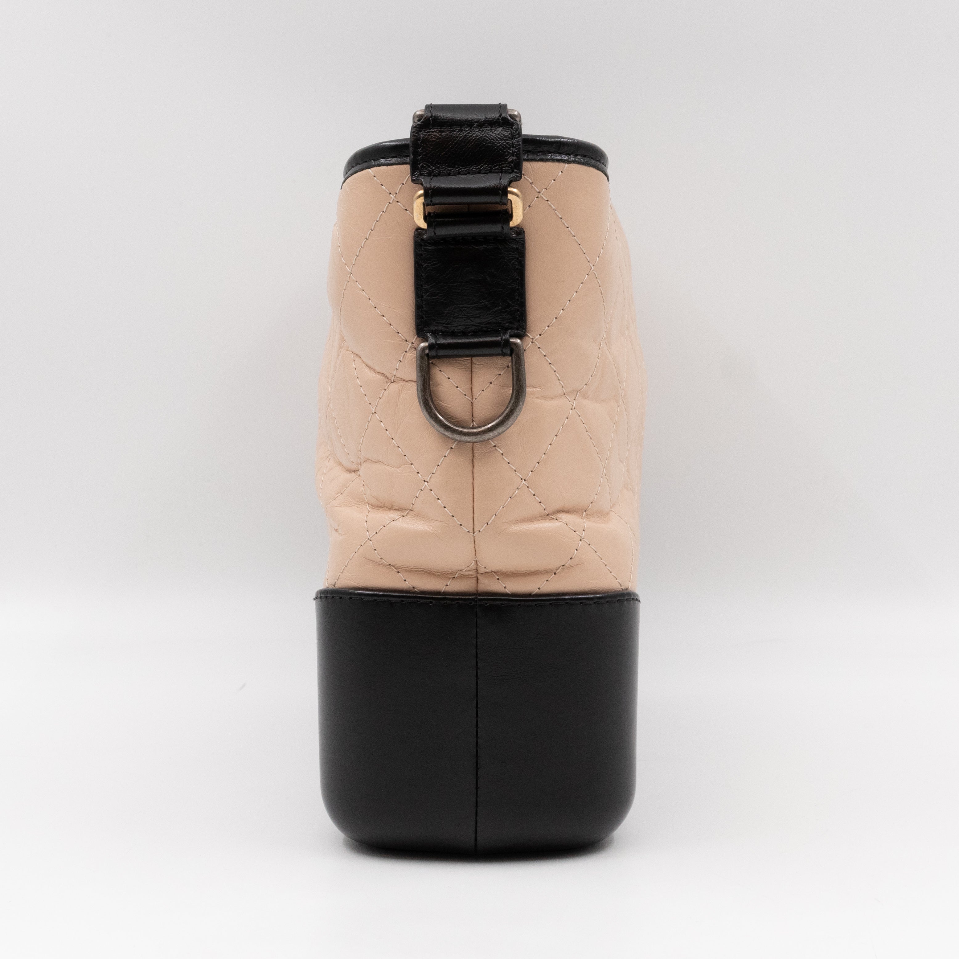 Gabrielle Hobo Large Beige Calfskin Leather