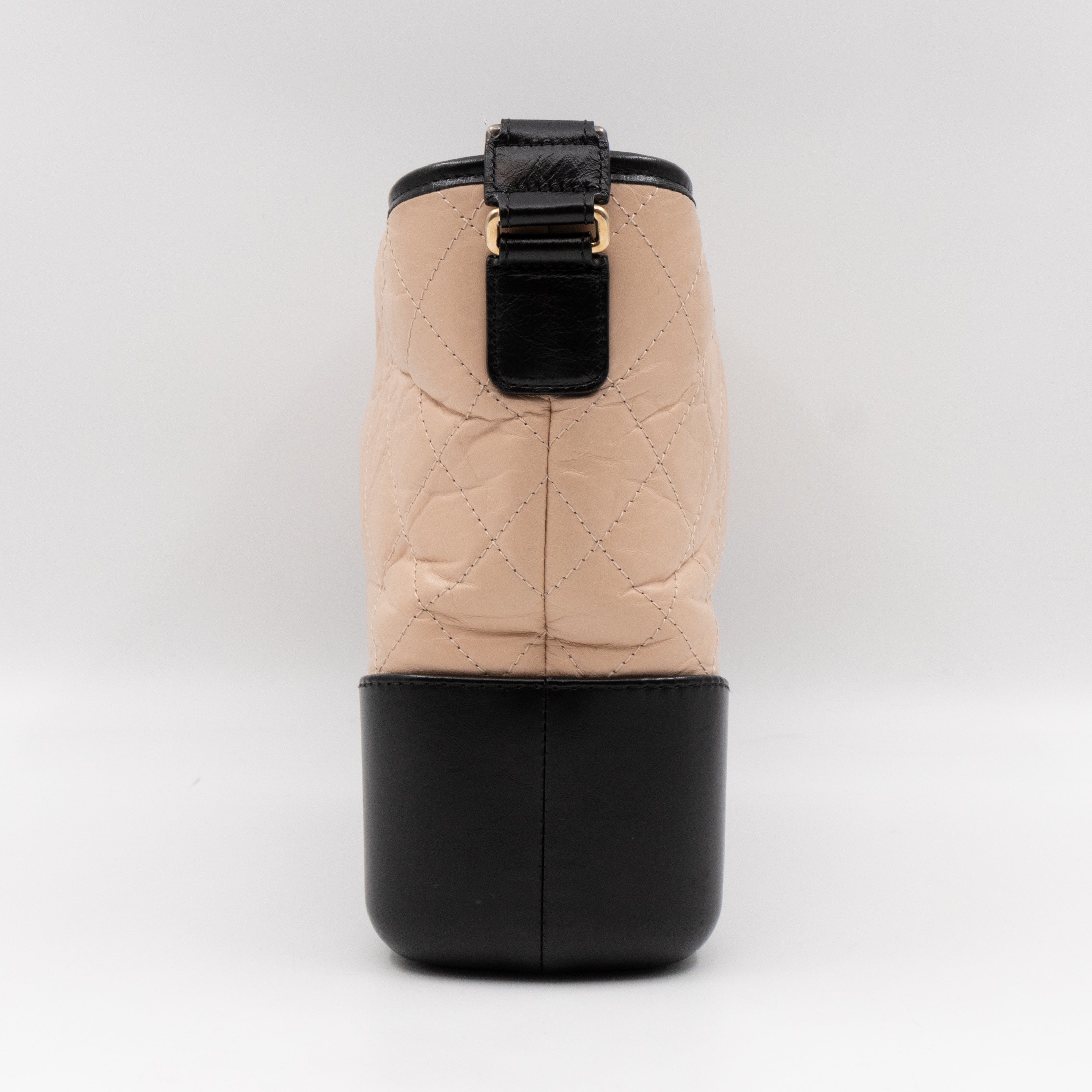 Gabrielle Hobo Large Beige Calfskin Leather