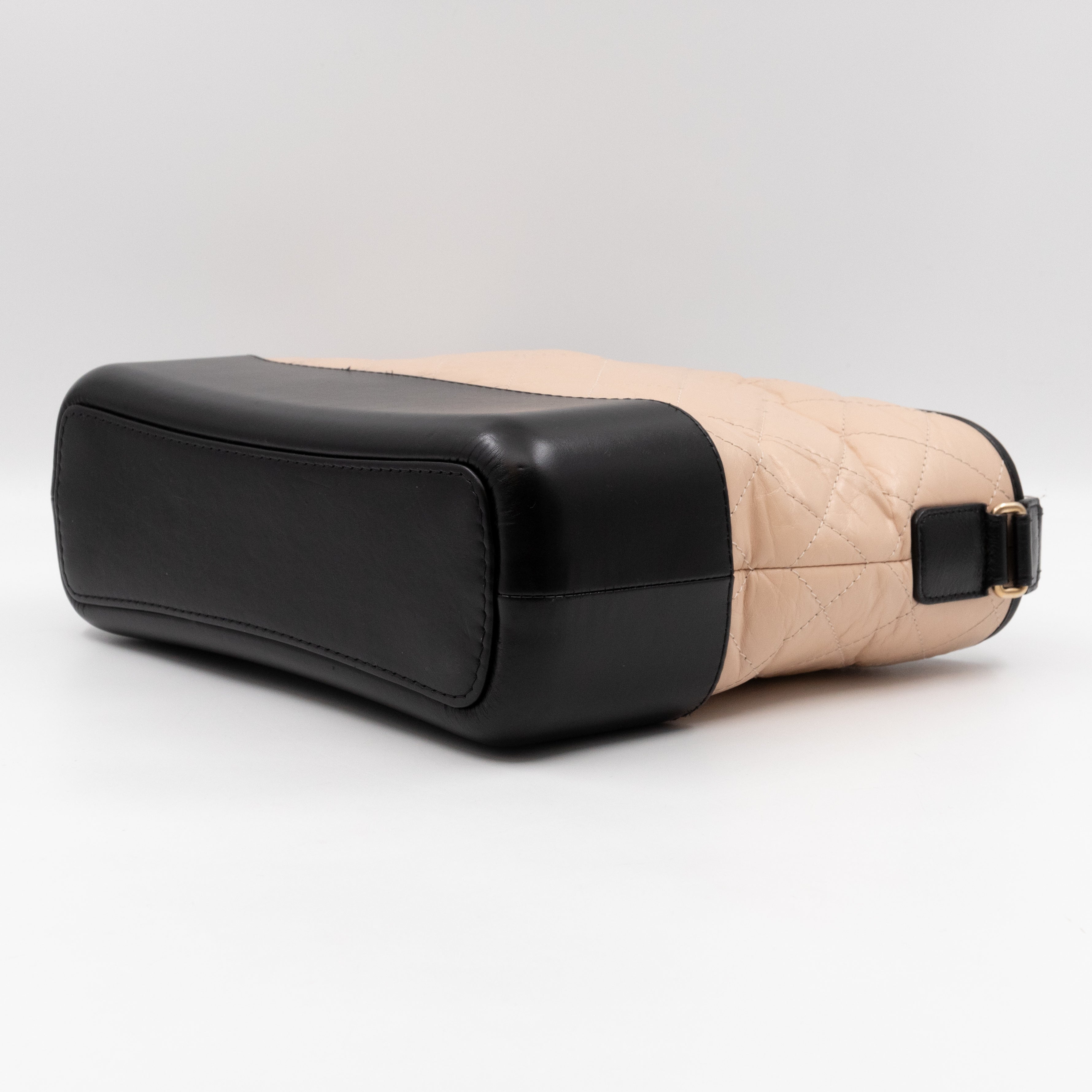 Gabrielle Hobo Large Beige Calfskin Leather