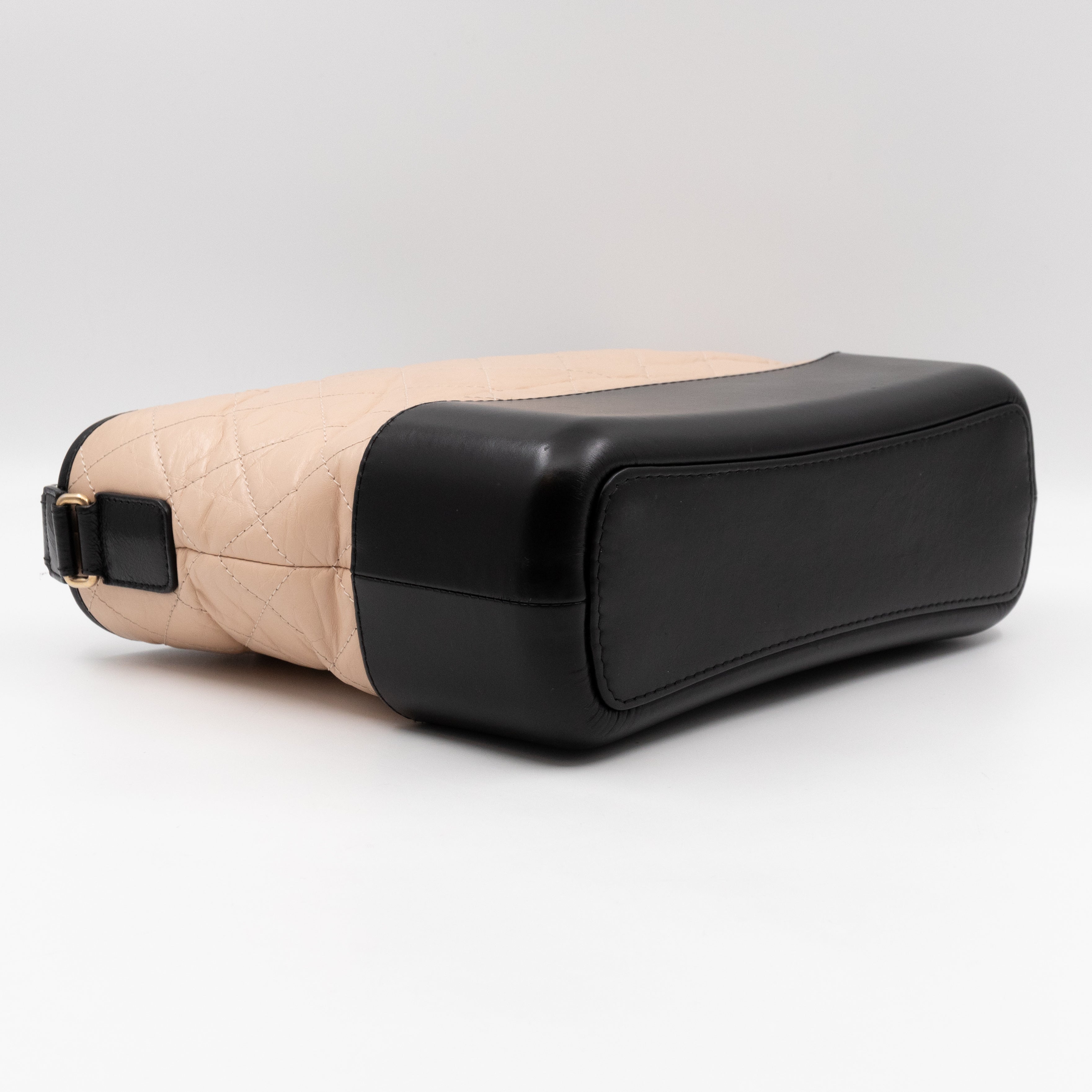 Gabrielle Hobo Large Beige Calfskin Leather