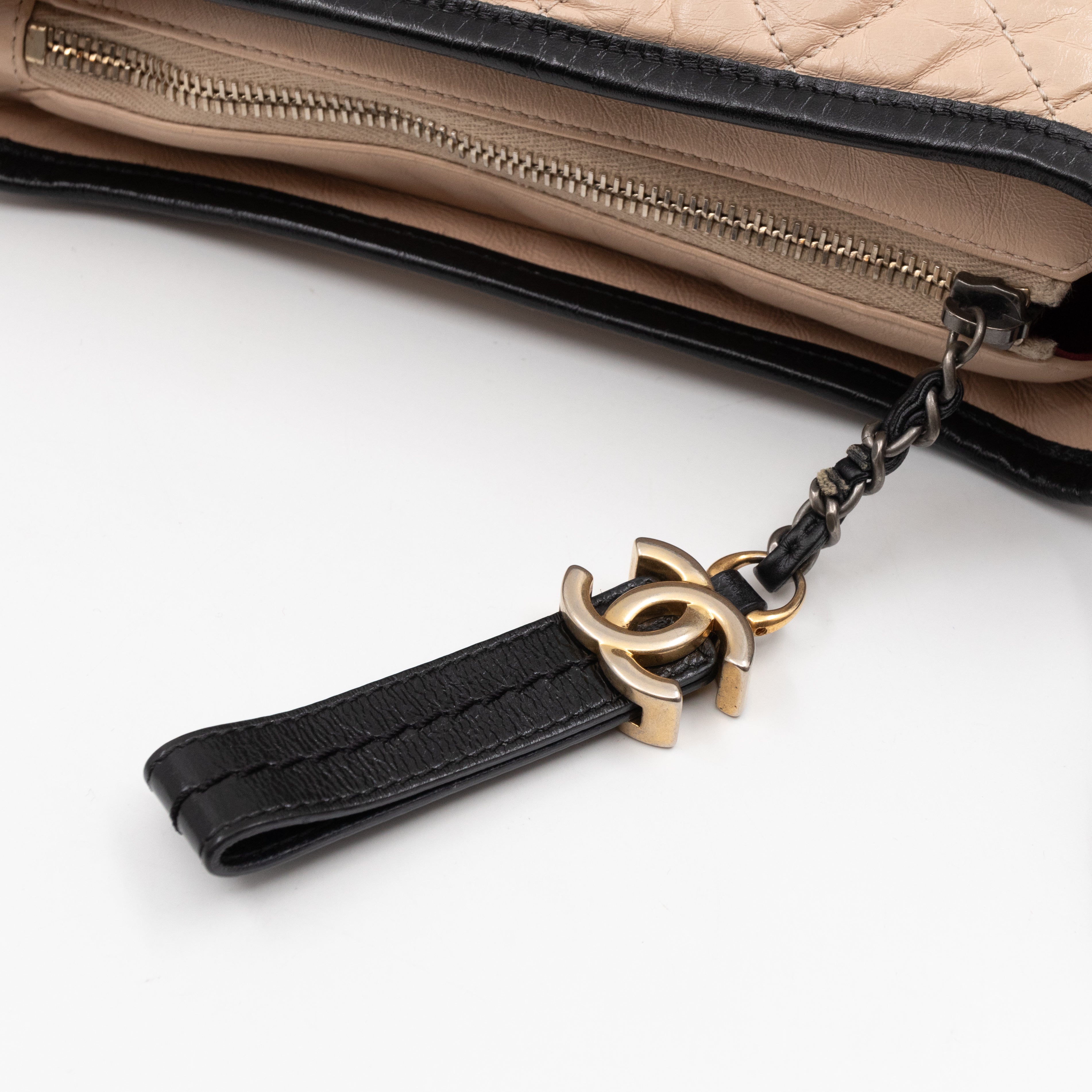 Gabrielle Hobo Small Beige Calf Leather