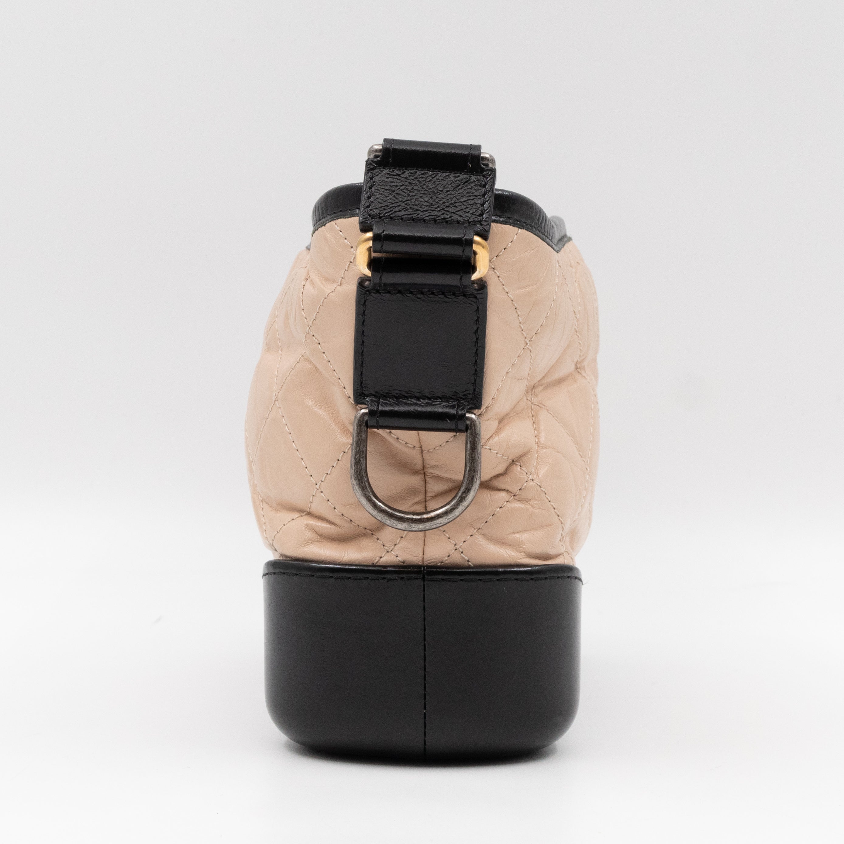 Gabrielle Hobo Small Beige Calf Leather