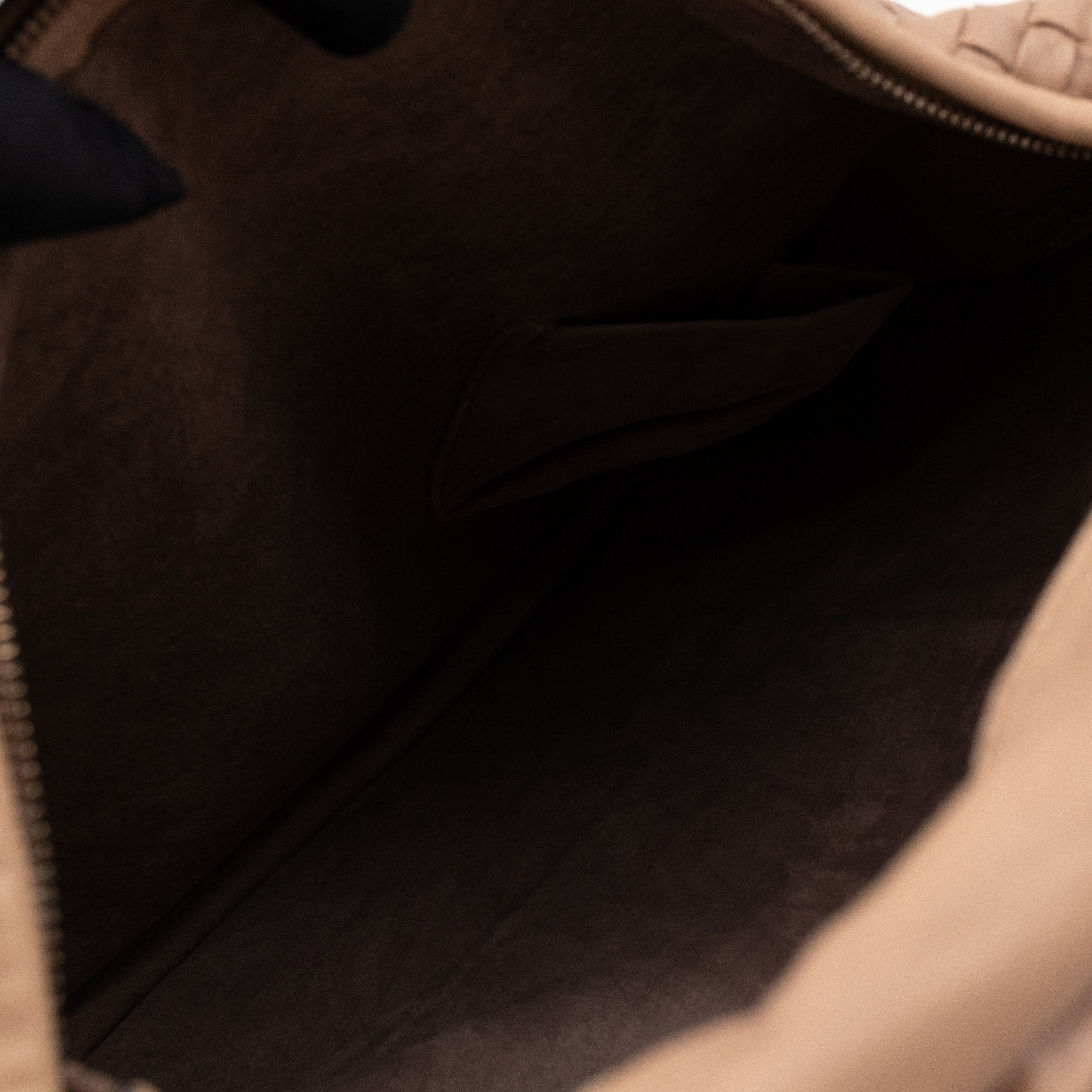 Veneta Hobo Bag Intrecciato Beige Zebra Print Leather Snakeskin Trim