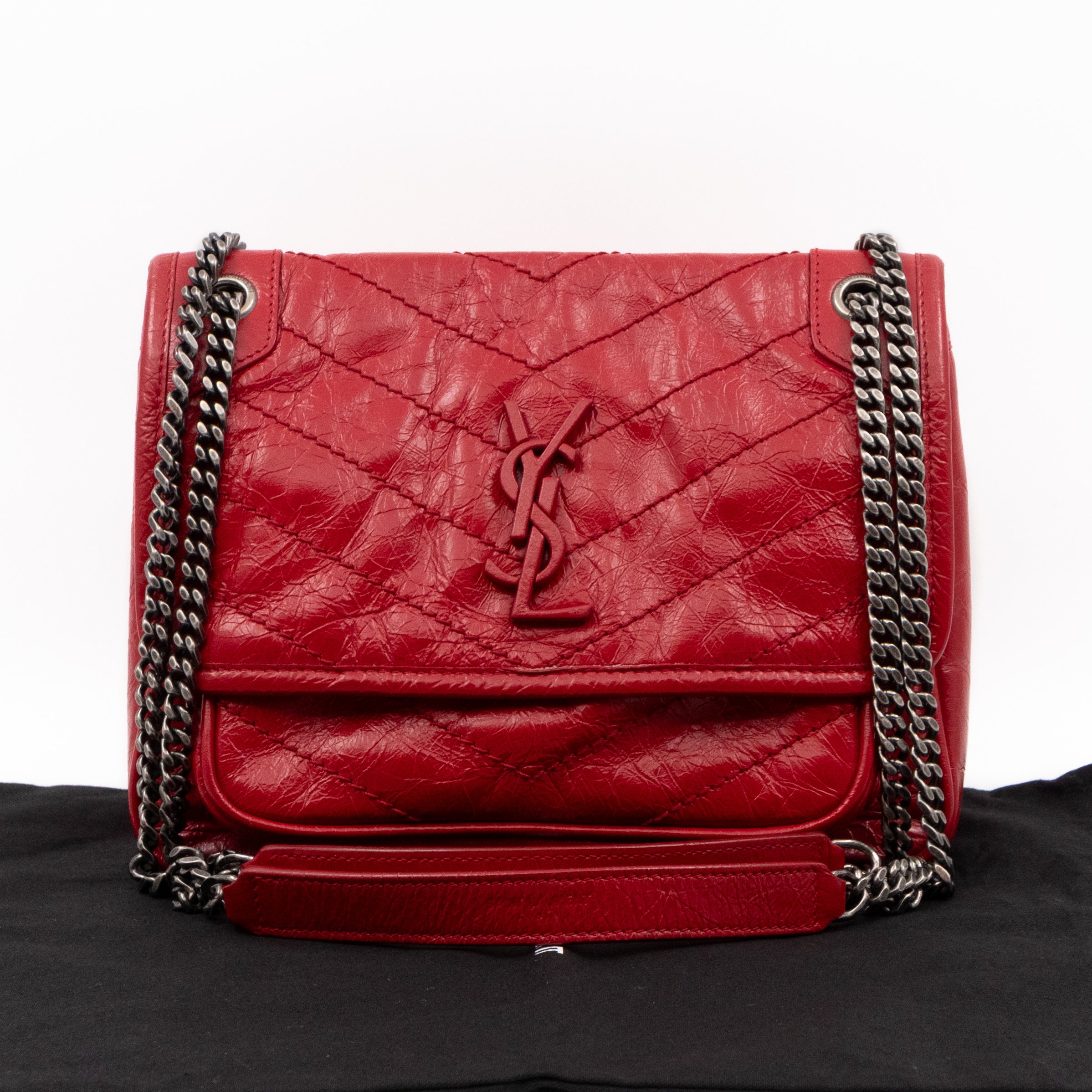 Niki Baby Red Vintage Style Leather