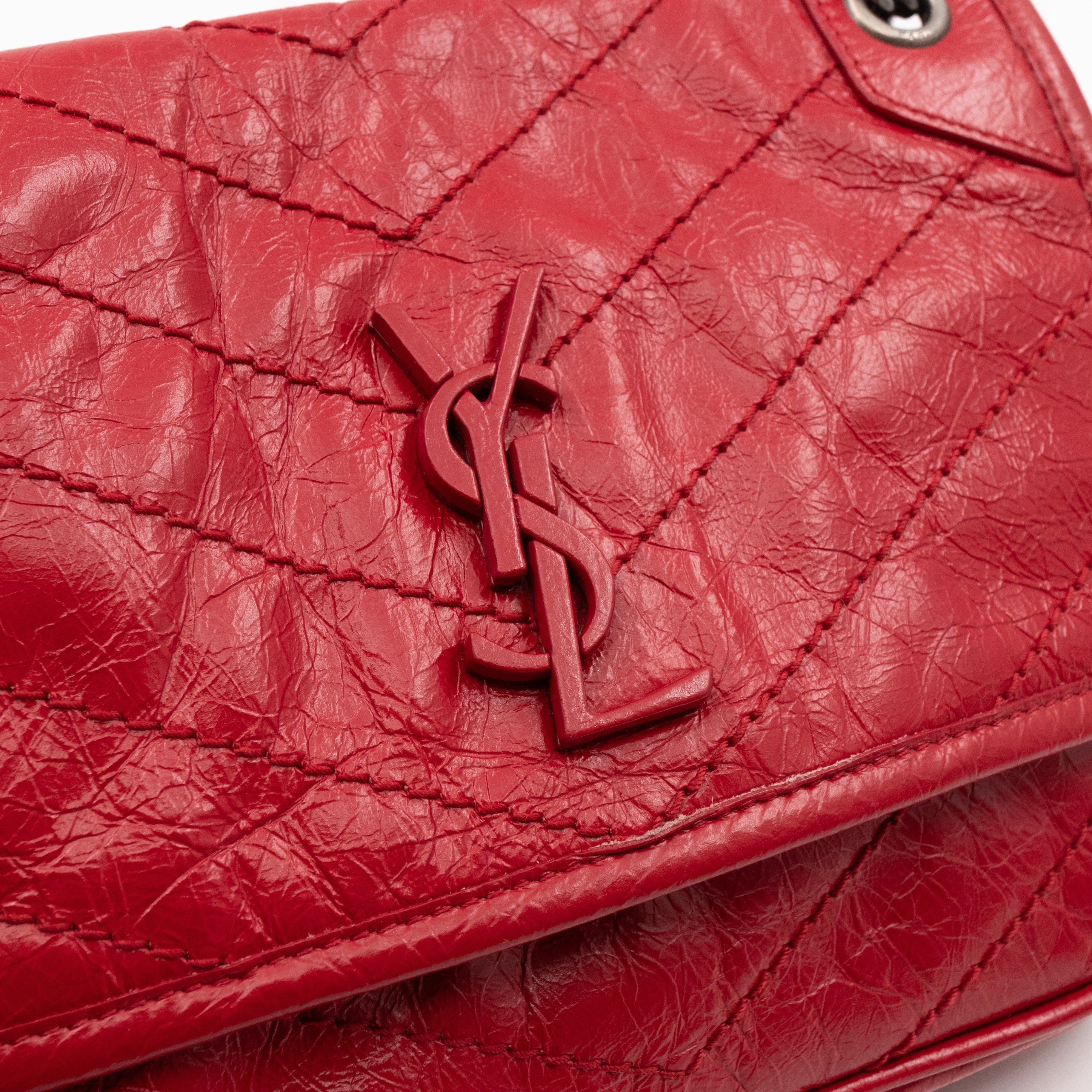 Niki Baby Red Vintage Style Leather