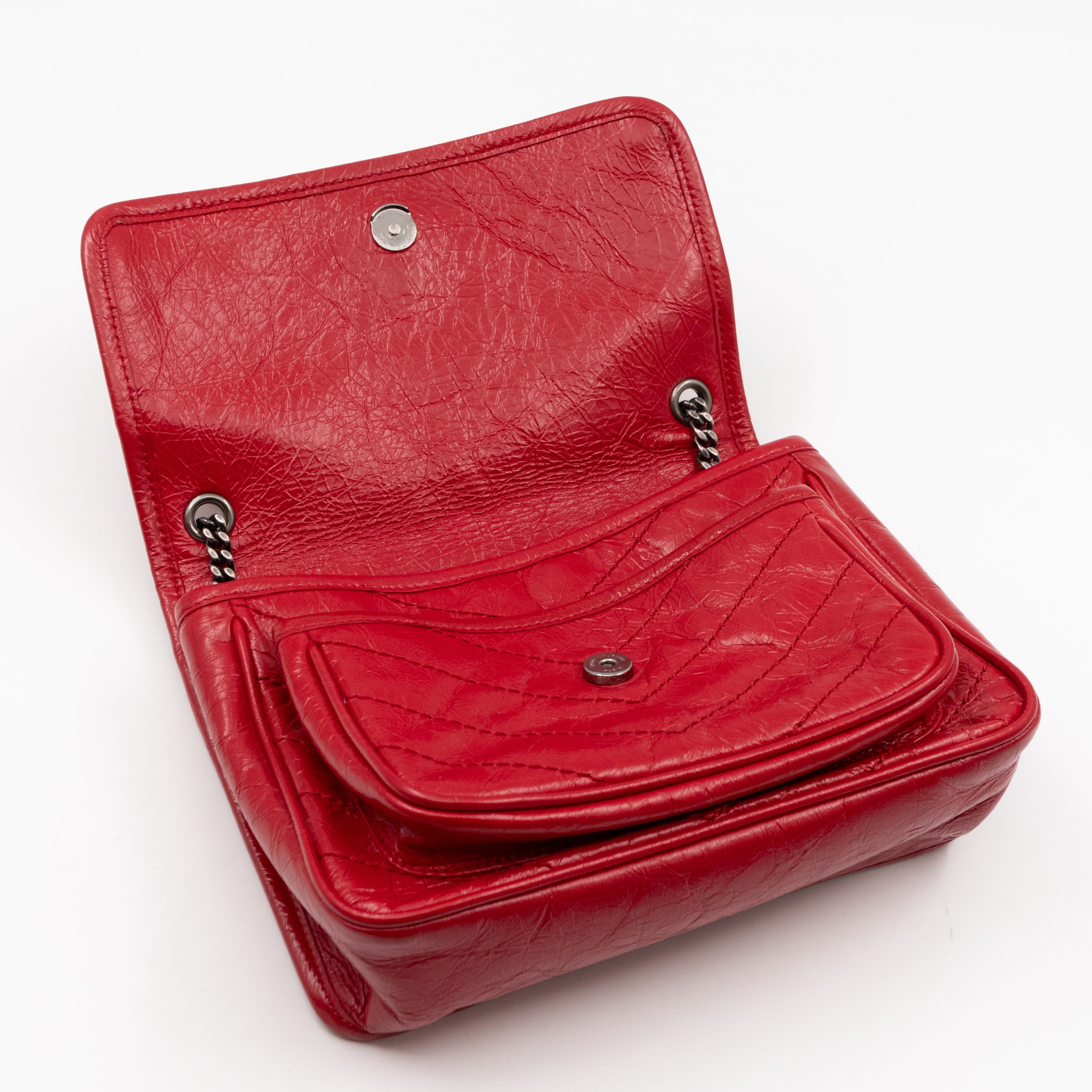 Niki Baby Red Vintage Style Leather