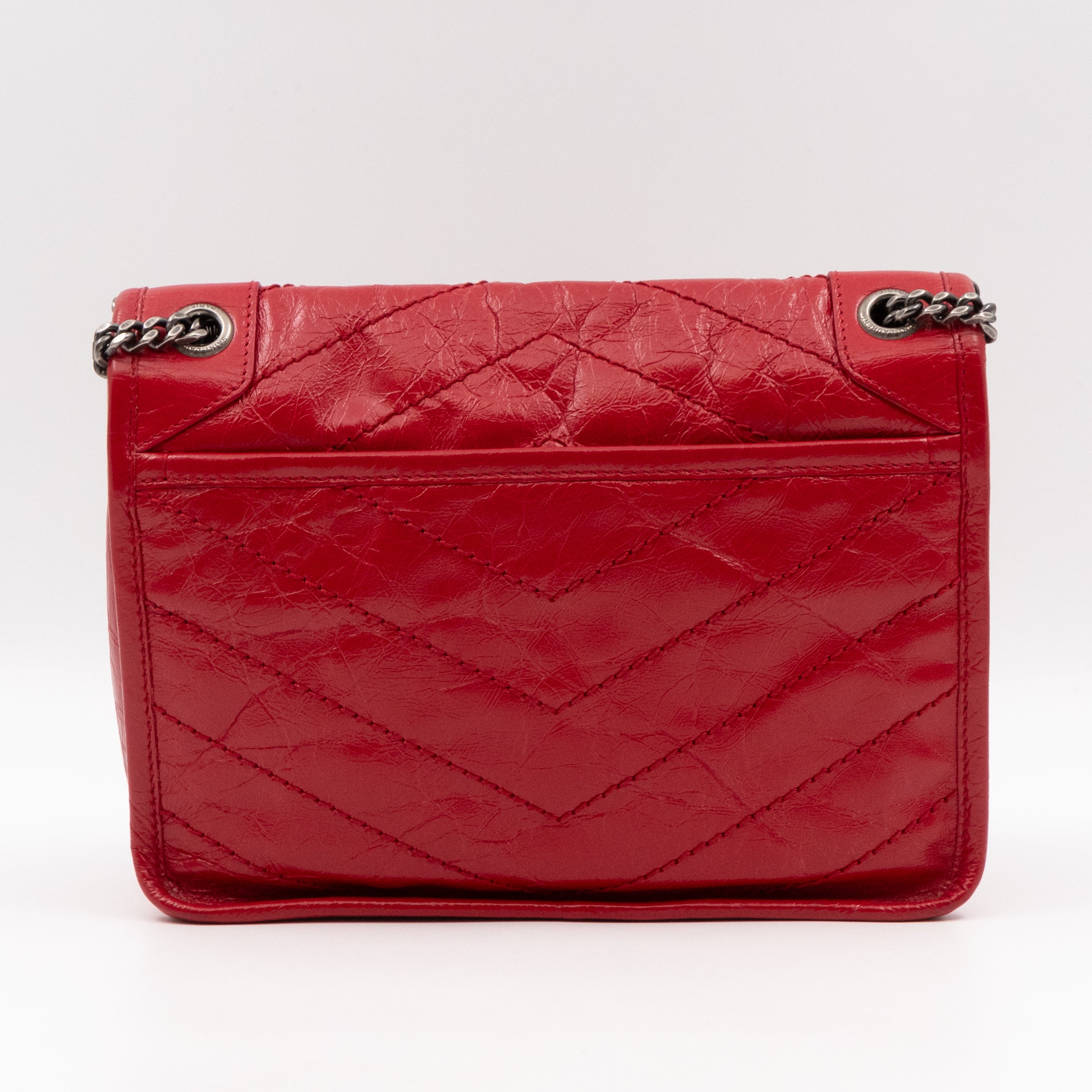 Niki Baby Red Vintage Style Leather