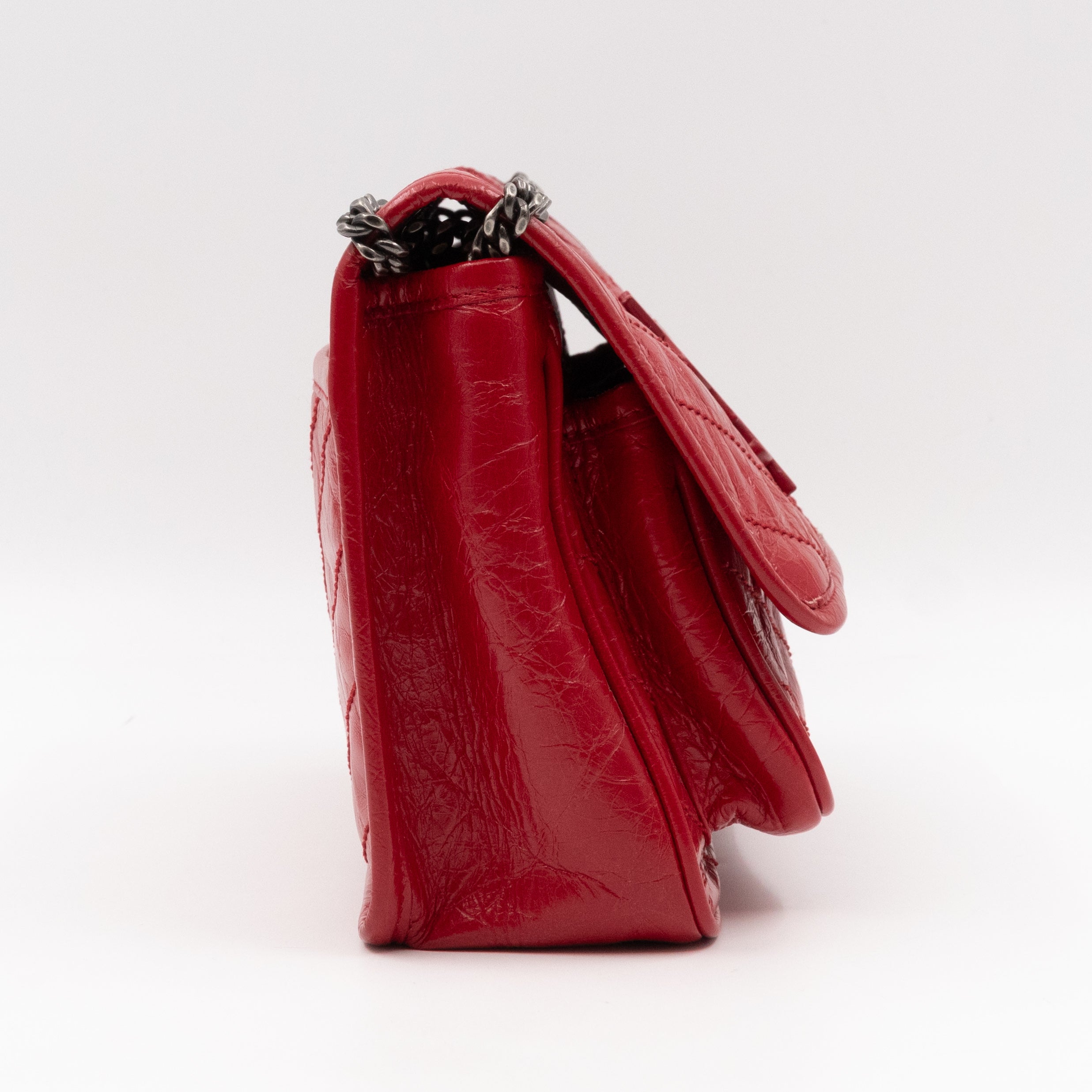 Niki Baby Red Vintage Style Leather