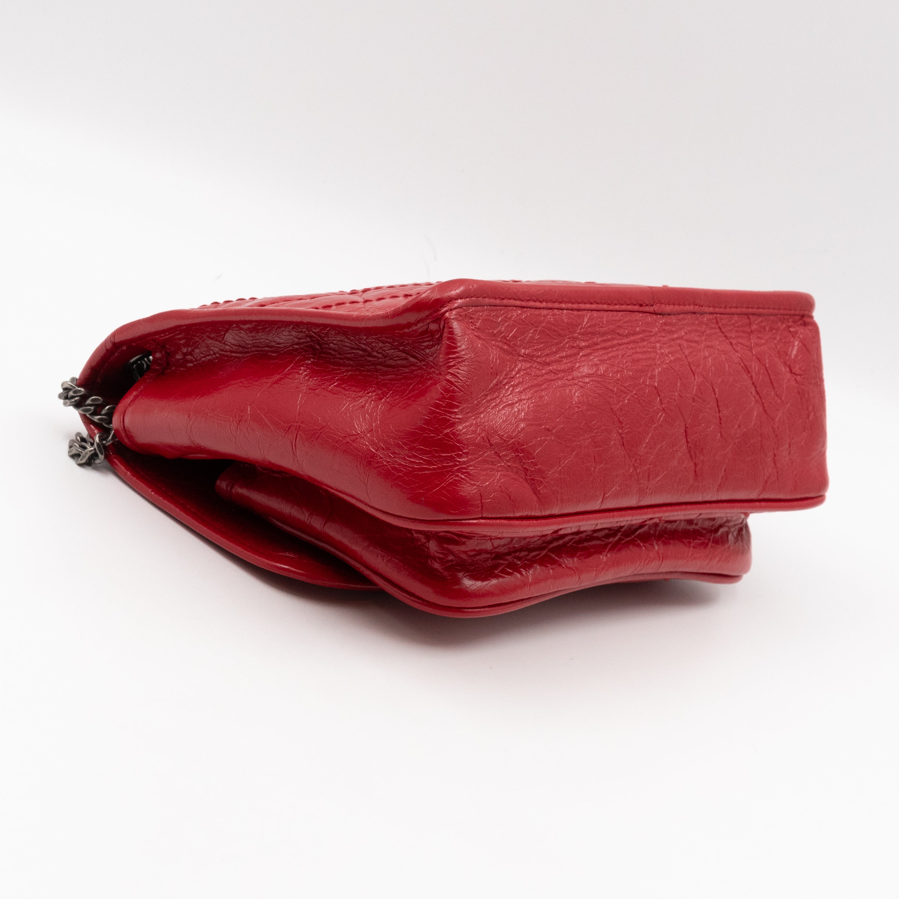 Niki Baby Red Vintage Style Leather