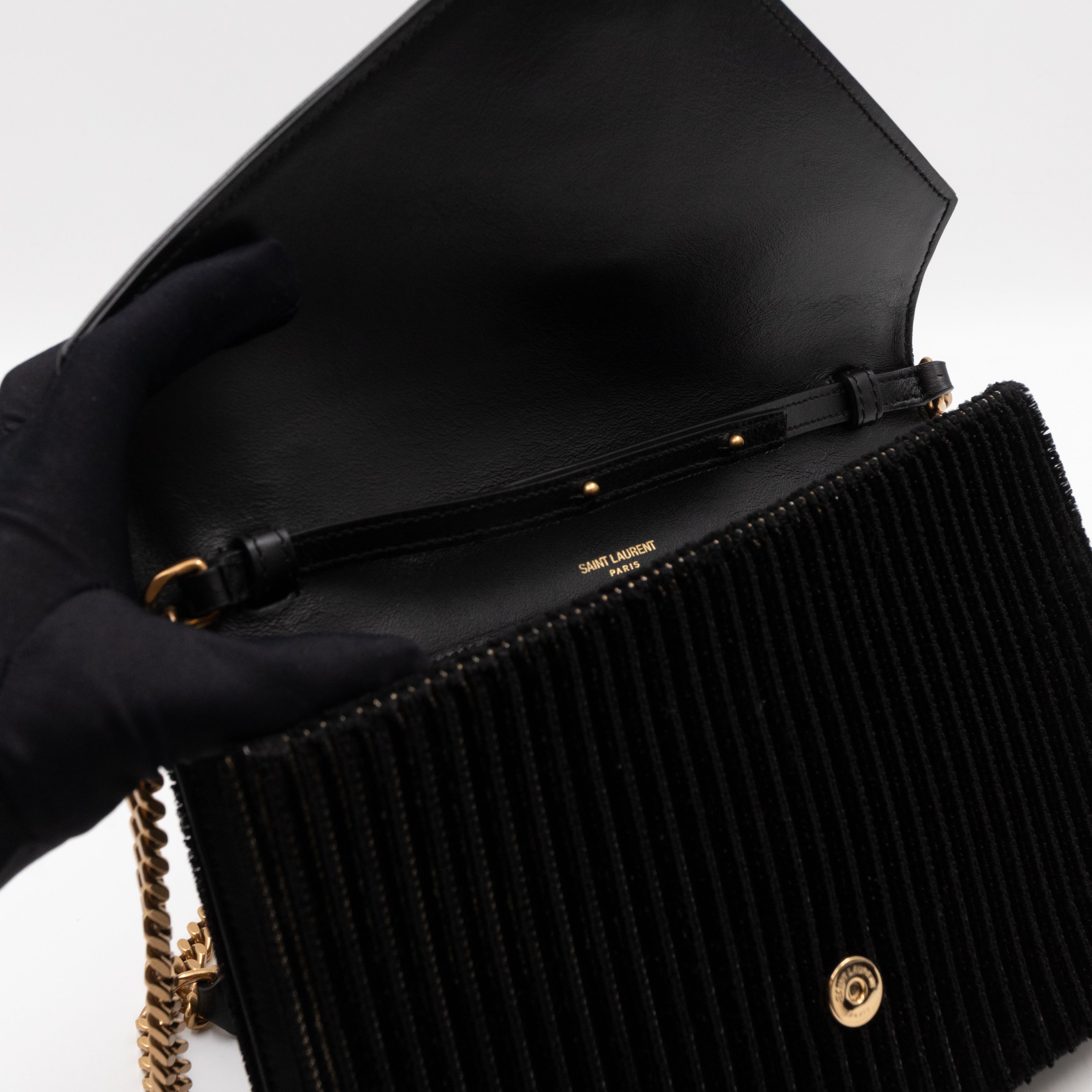 Le Sept Monogram Envelope Crossbody Black Velvet