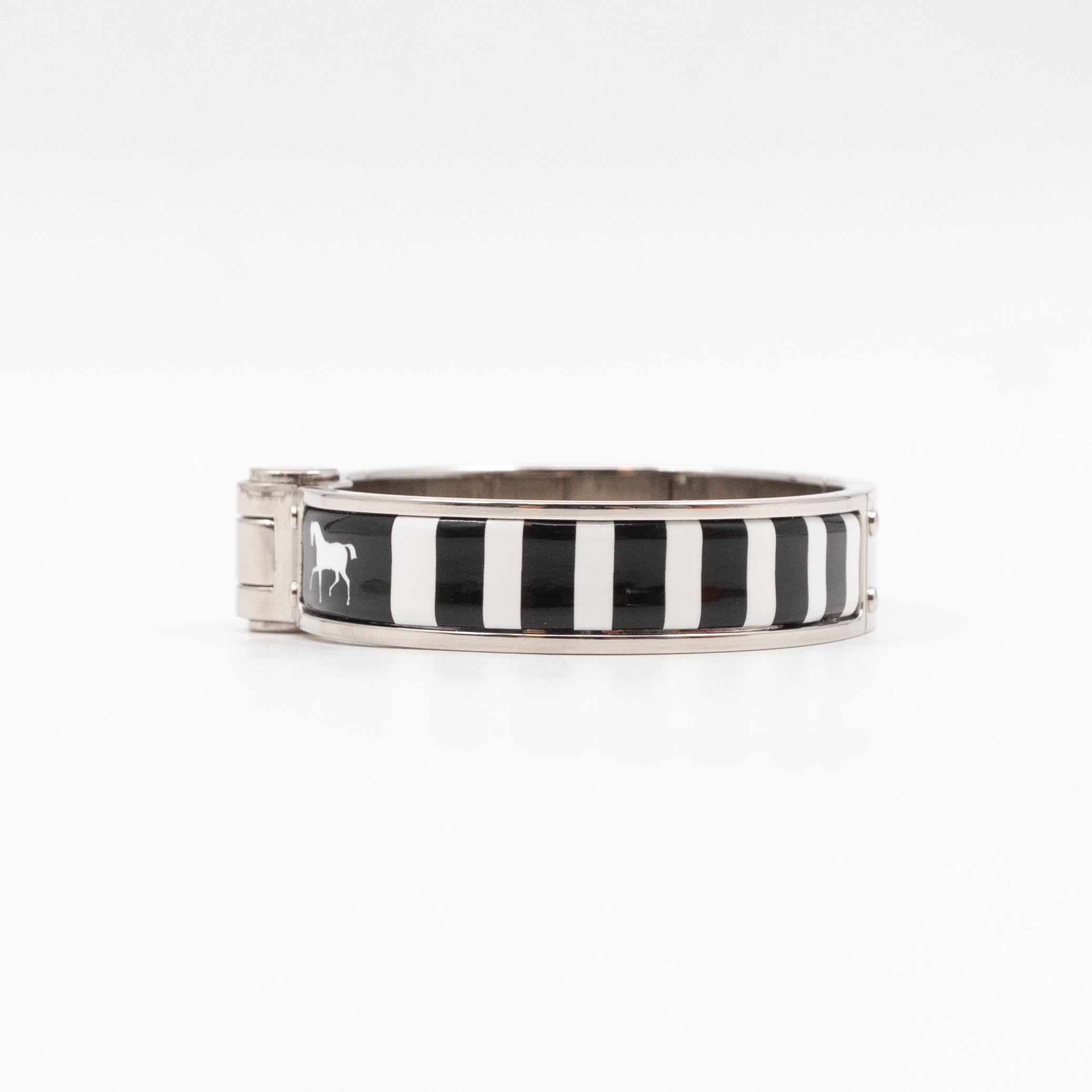 Enamel Hinged Bracelet M Positif Negatif